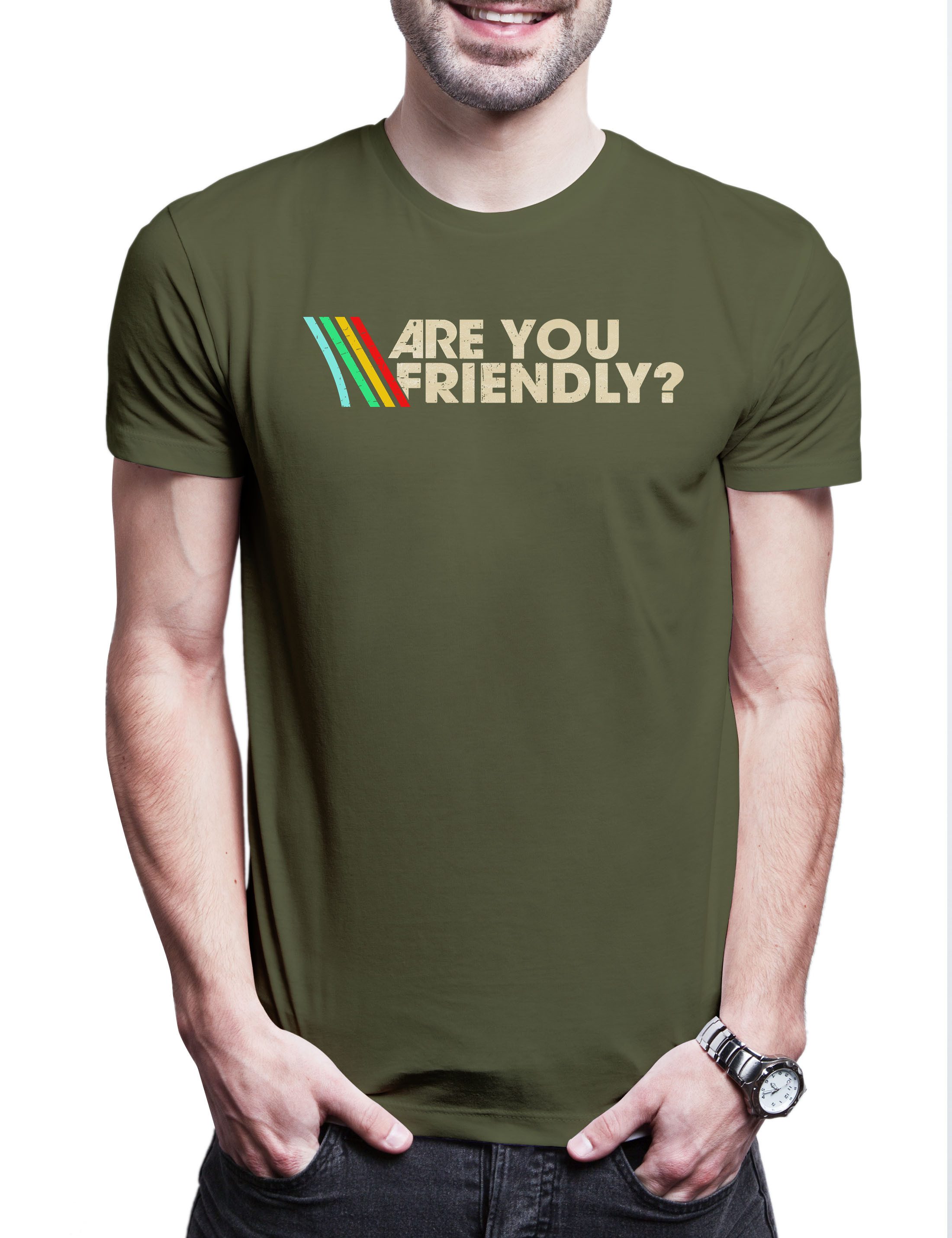 Print-Shirt Are You Friendly? Herren T-Shirt ARC Biomes Human Factions Survivors