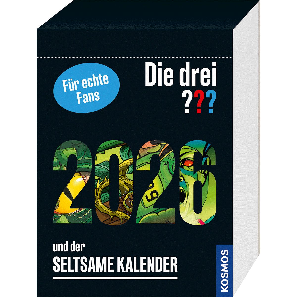 Kosmos Wandkalender Die drei ??? und der seltsame Kalender 2026: Tagesabreißkalender