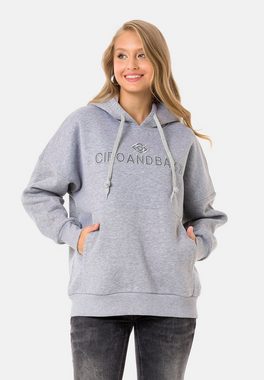 Cipo & Baxx Kapuzensweatshirt mit trendiger Markenstickerei