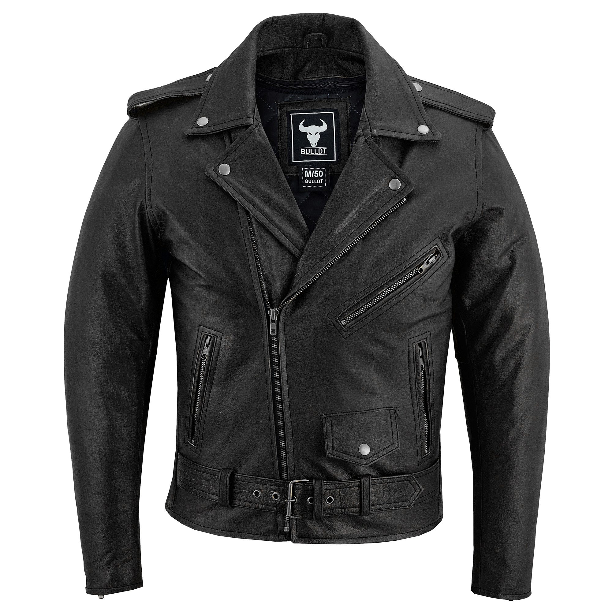BULLDT Motorradjacke BLD418J Rockerjacke Chopper Lederjacke Brando Retro vintag