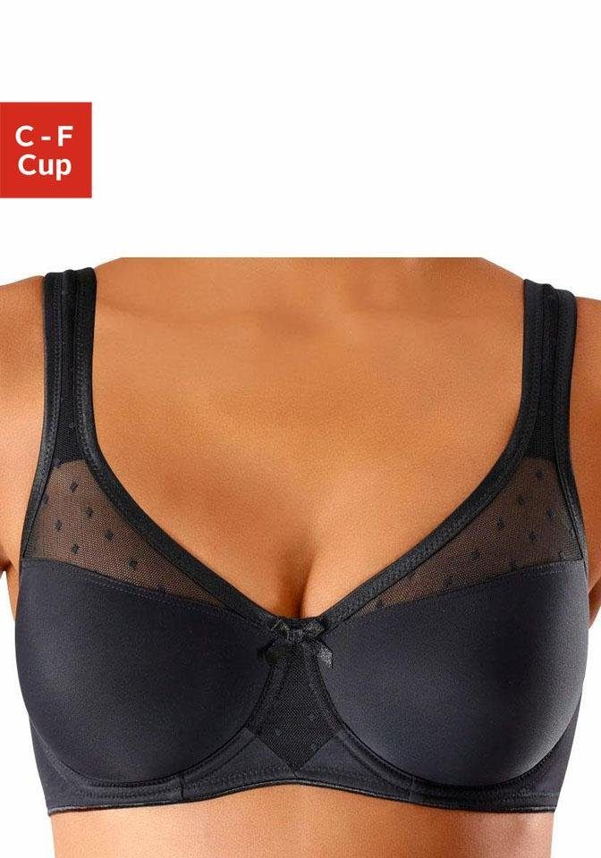 mit Dessous Minimizer-BH Trägern, wattierten Bügel schwarz Nuance und Basic