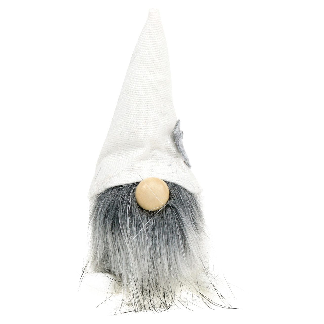 Viana Weihnachtsmann Weihnachtswichtel Deko Figuren im 4er Set mit Bart Weiß Grau
