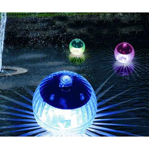 Spetebo LED Teichleuchte Teichbeleuchtung mit Farbwechsel - 4er Set, Farbwechsel, LED, Farbwechsel, Kugelleuchte Gartenbeleuchtung Solar-Kugeln