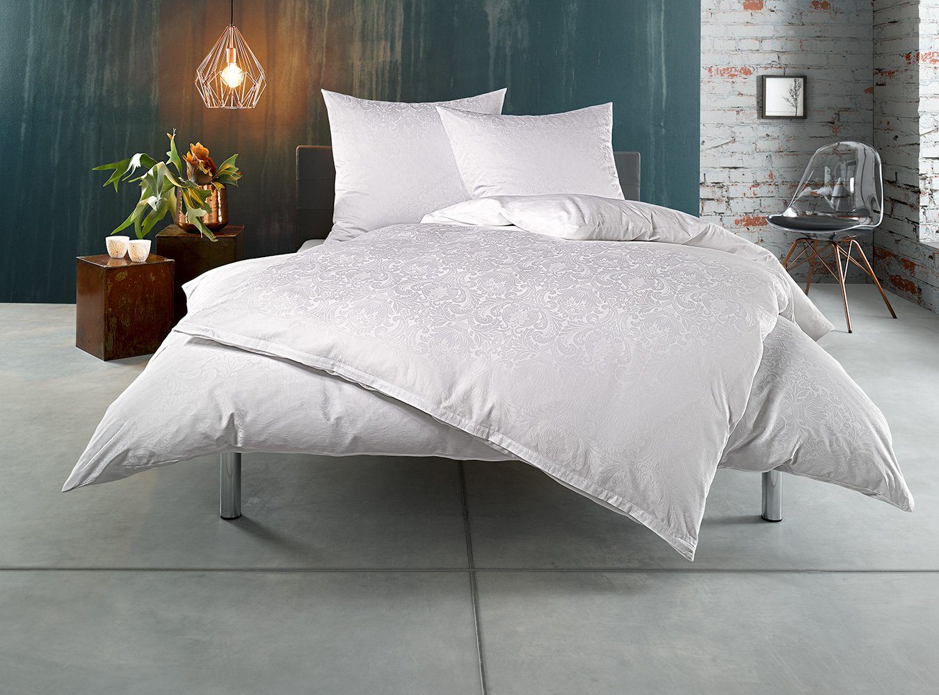 BETTWAESCHE-MIT-STIL Bettwäsche Mako Satin Damast Bettwäsche Ornament, Mako günstig online kaufen