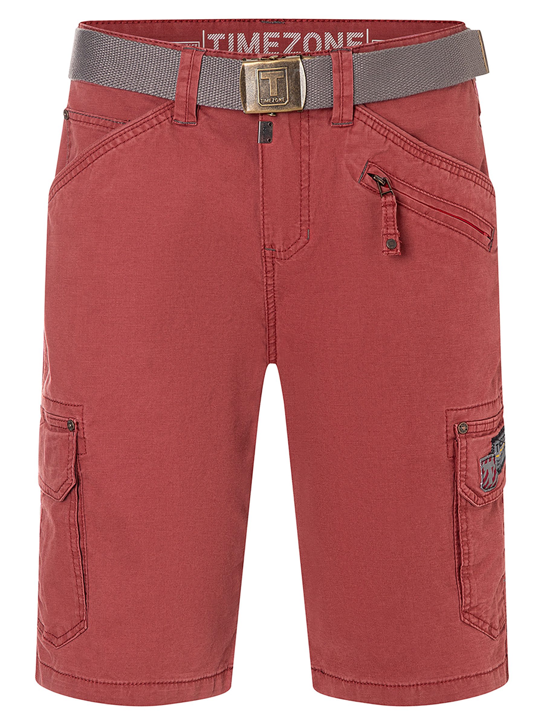 TIMEZONE Cargoshorts Inklusive Gürtel Cargotaschen Reißverschluss Bundkomfort (1-tlg) Regular RykerTZ Shor