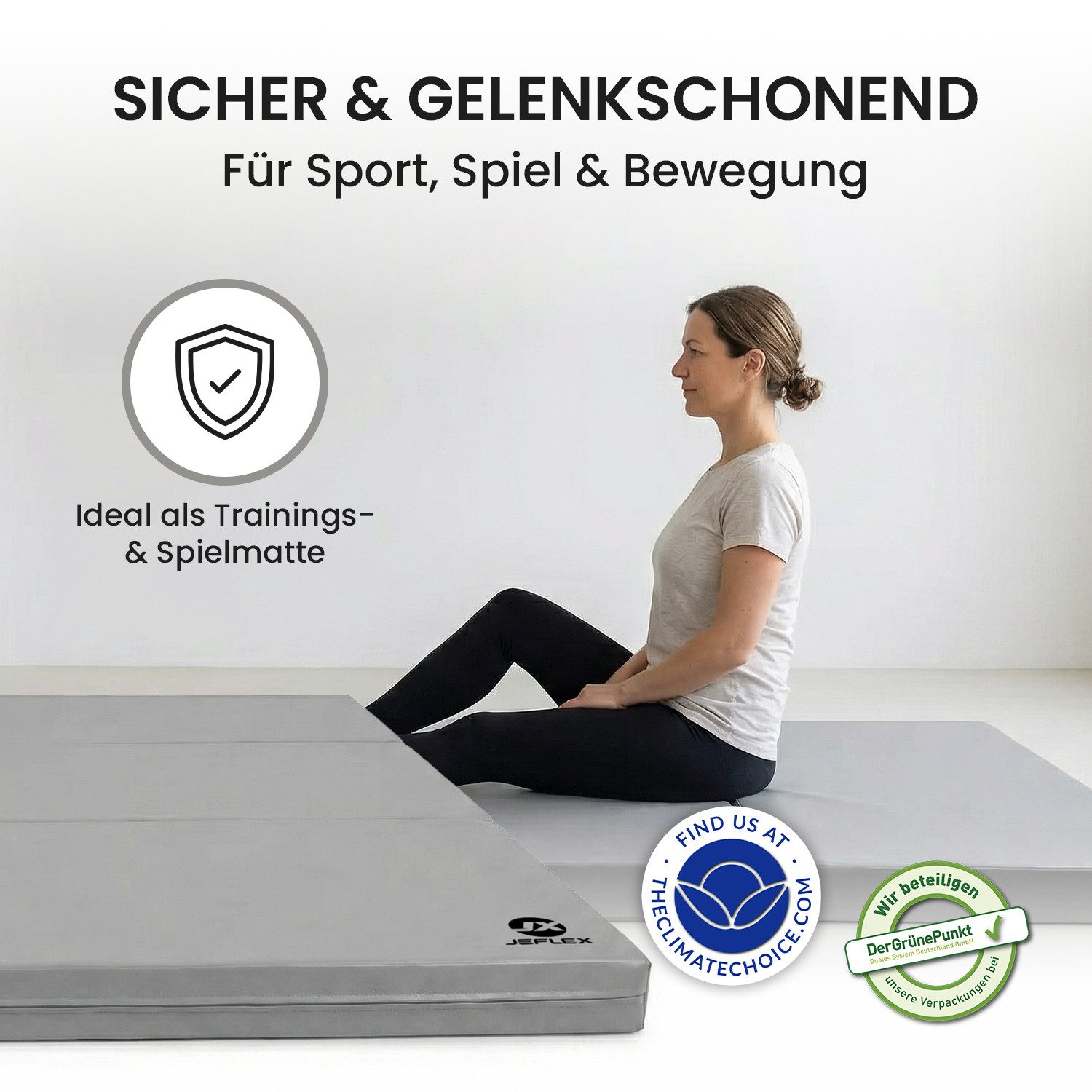 Jeflex Weichbodenmatte Jeflex Weichbodenmatte klappbar, 150cm x 100cm x 8cm, Made in Germany, 150cm x 100cm x 8cm, Made in Germany