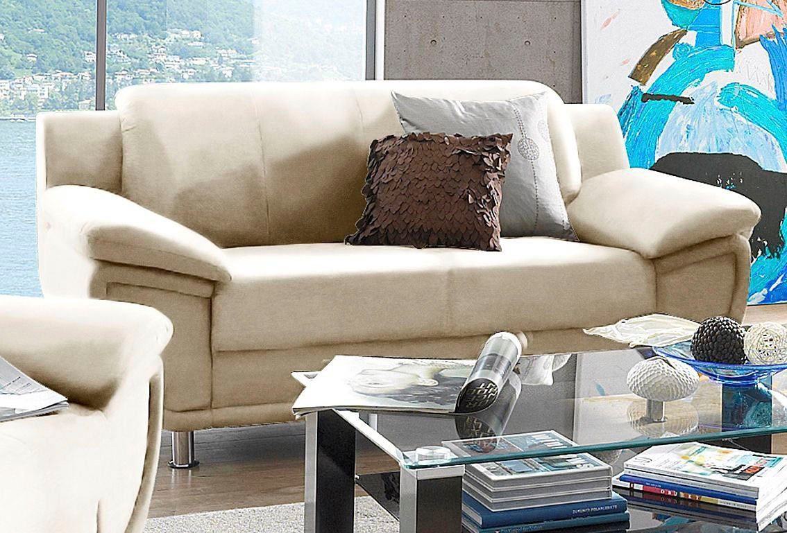 TRENDMANUFAKTUR 2-Sitzer Rondo 178 cm, 2-Sitzer, komfortabel, Federkern optional, Chromfüße, Couch wahlweise mit Federkern und in verschiedenen Bezügen bestellb – Bild 4 von 5