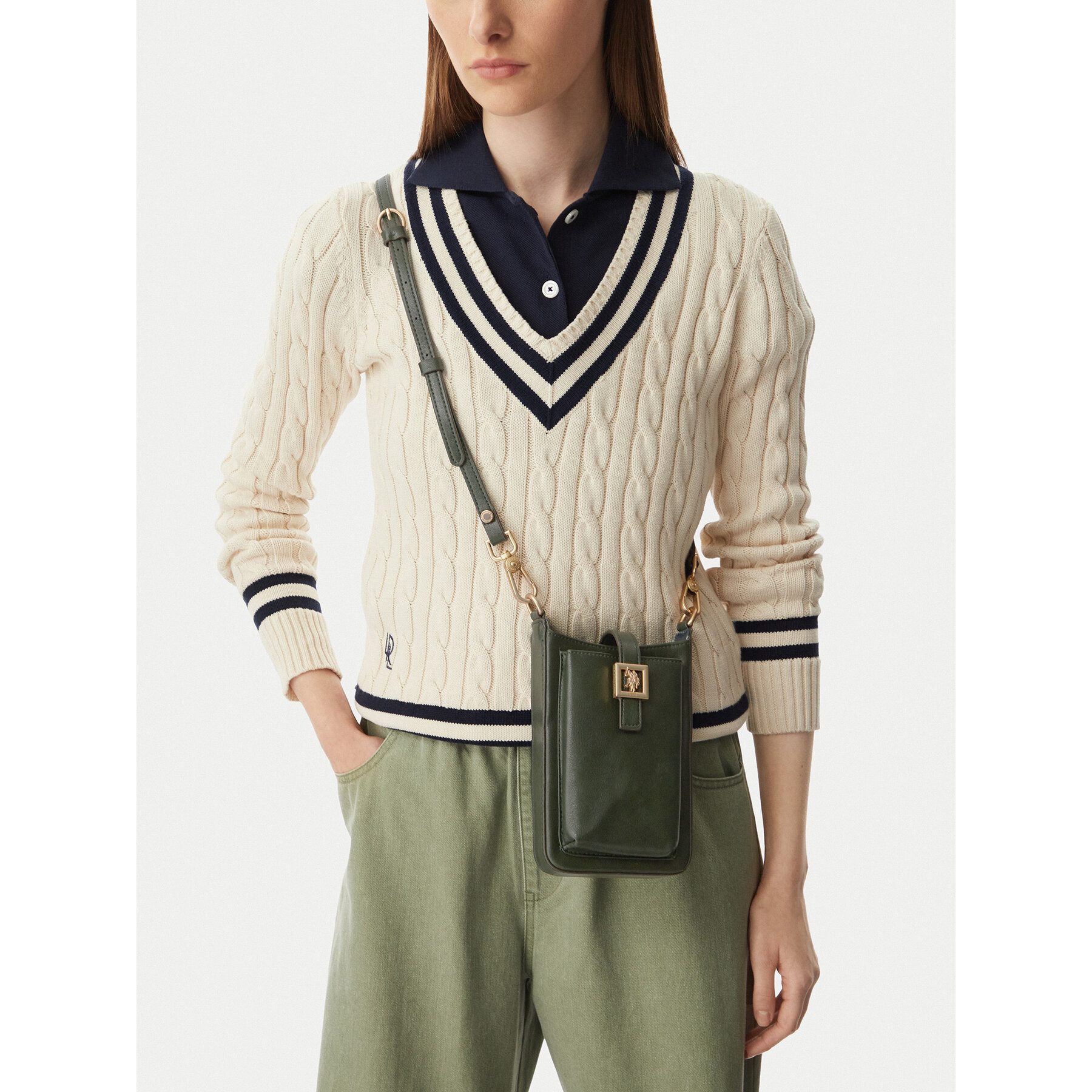 U.S. Polo Assn. Handtasche US Polo Assn Damenhandtasche Grün BIUXT8504WVP