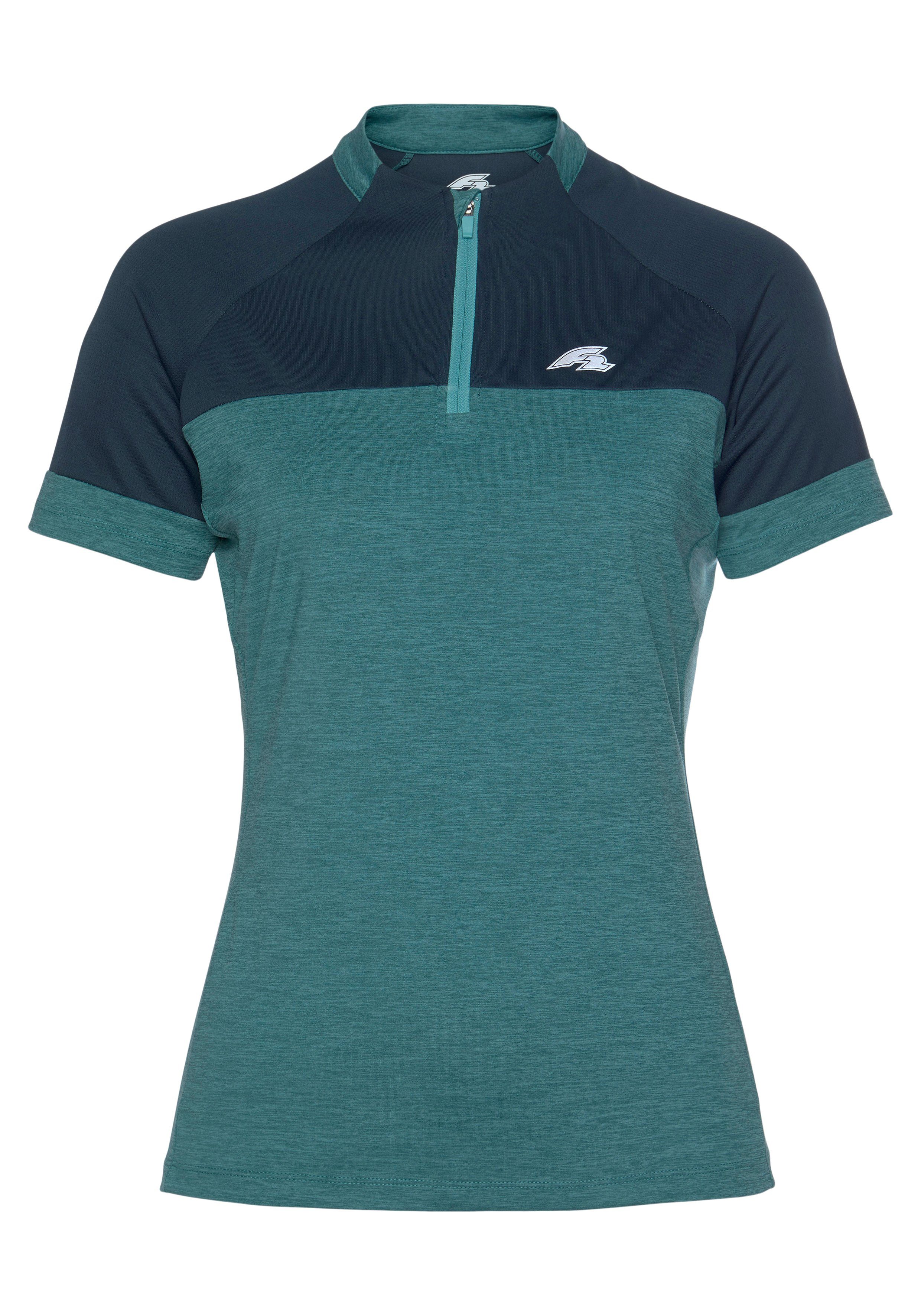 BLUE/ NAVY Funktionsshirt MELANGE F2 TURQUOISE PERFORMANCE SHIRT BIKE