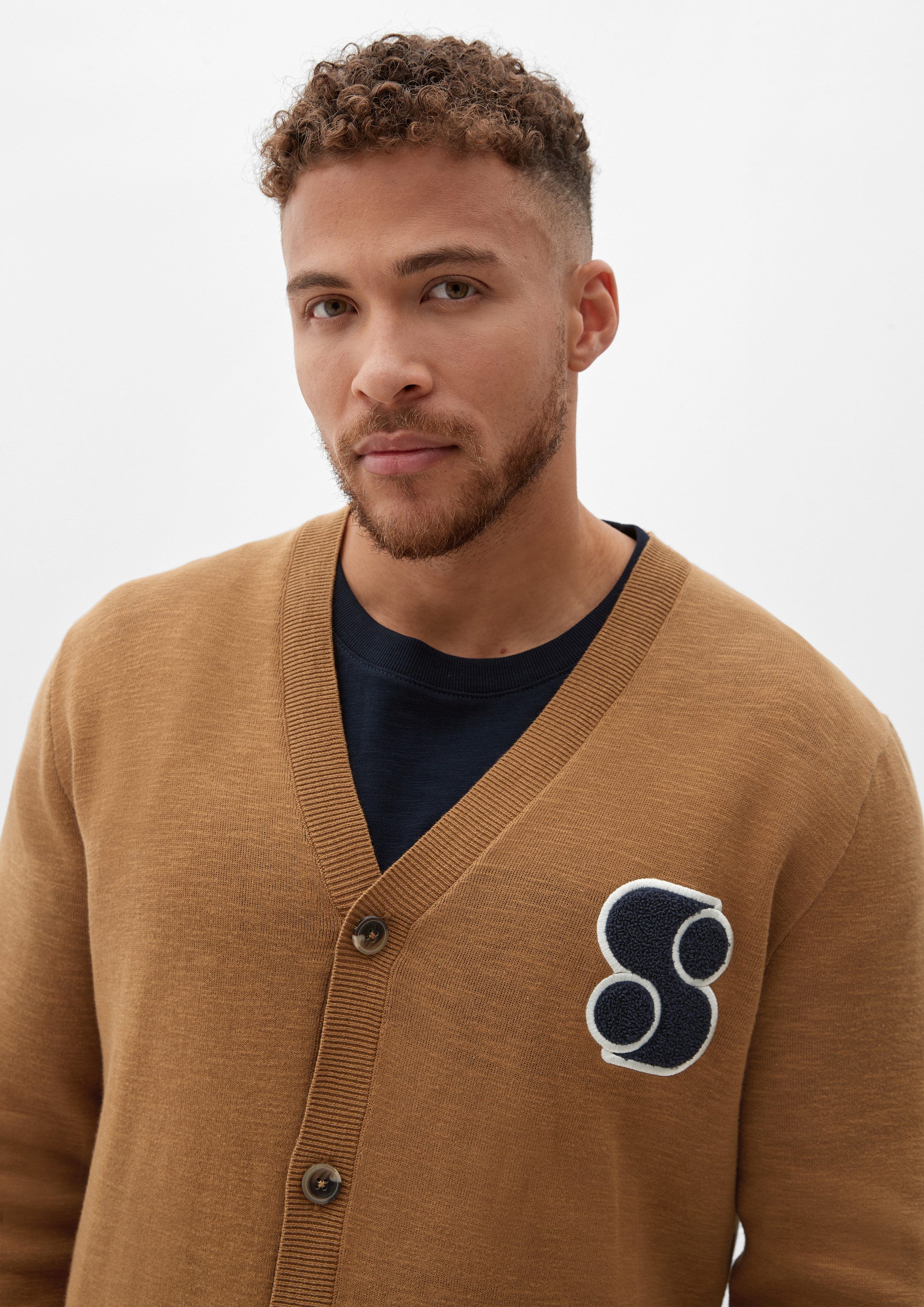 s.Oliver Cardigan Strickjacke Strick-Cardigan mit Knopfleiste