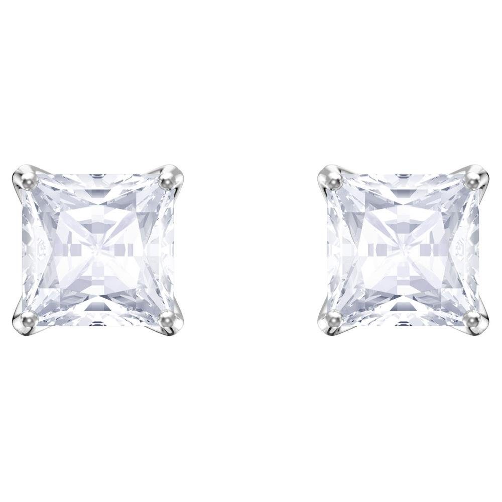 Swarovski Paar Ohrstecker Swarovski Ohrstecker 5430365/5537868 Attract, weiss, rhodiniert (kein Set, 2-tlg., inkl. edelm Ювелирные изделияetui)