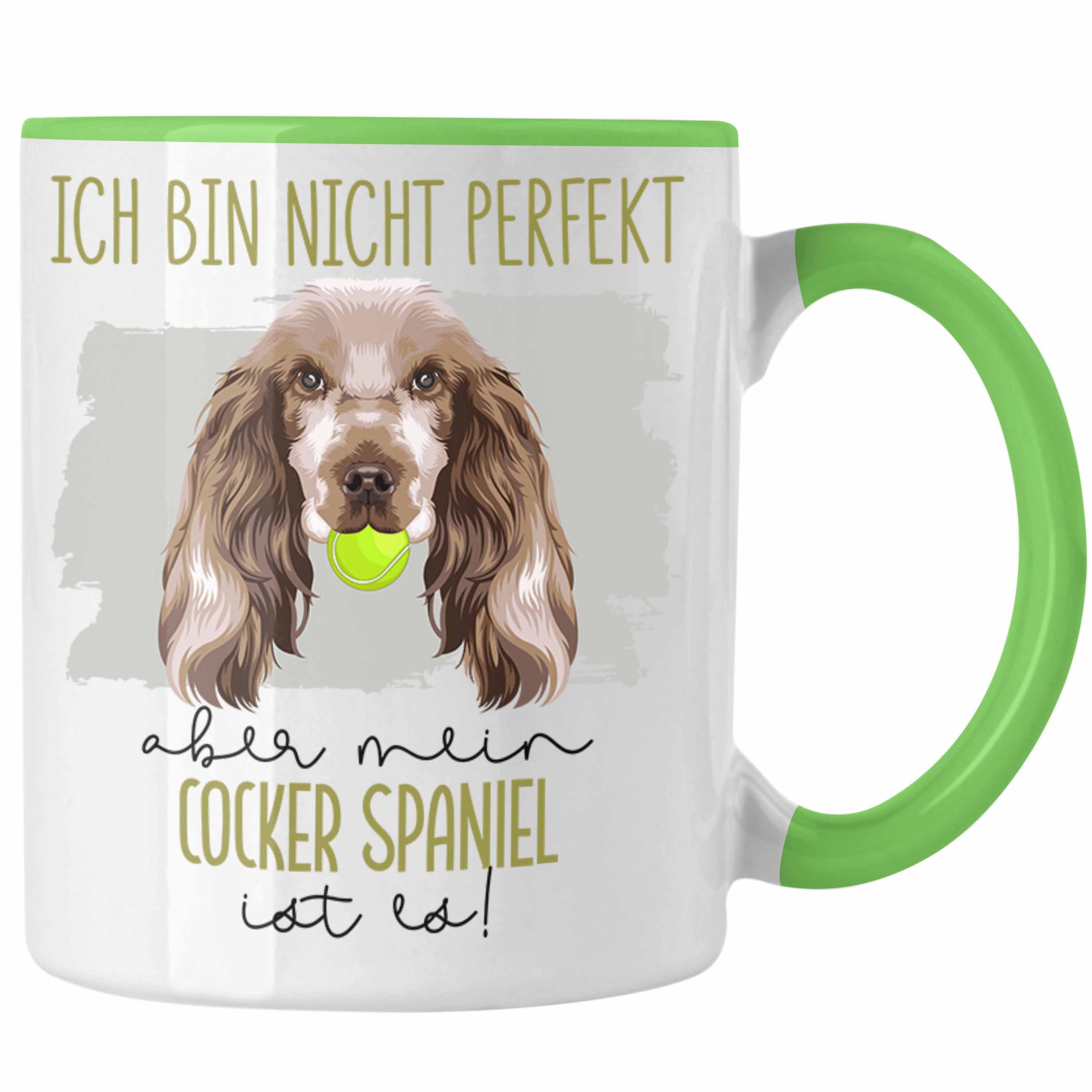 Cocker Geschenkidee Be Spaniel Trendation Besitzer Spruch Lustiger Tasse Geschenk Grün Tasse