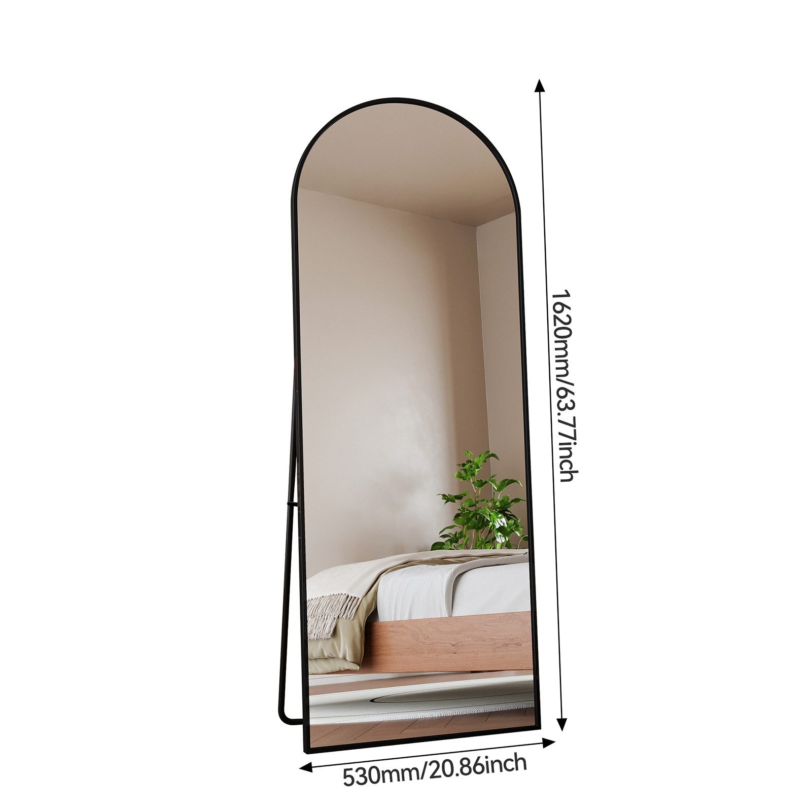 PXloue Ganzkörperspiegel Oval Standspiegel Groß Wand Ganzkörper, Spiegel Rund, für Schlafzimmer Badezimmer