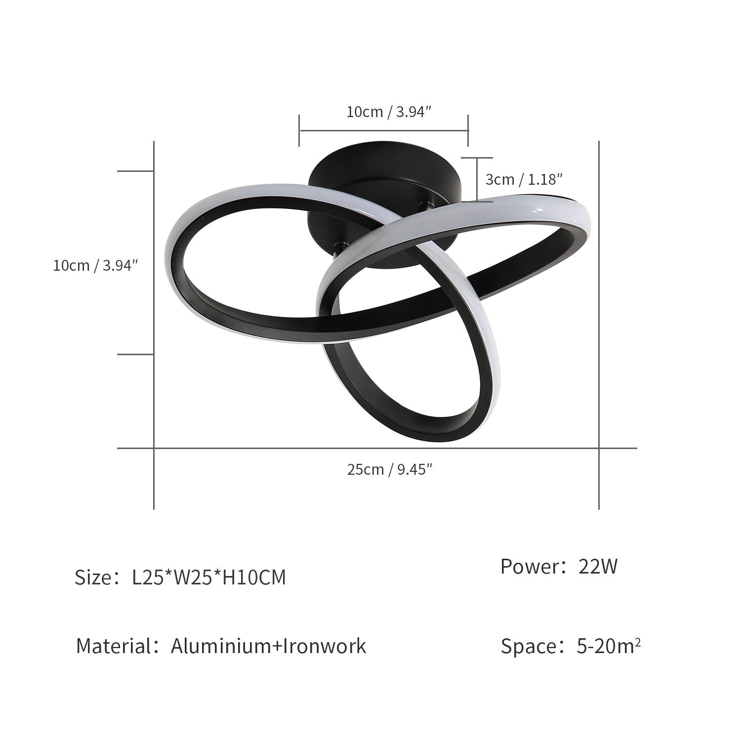 Goeco LED Deckenleuchte LED Energiesparlampe, Kleeblatt-Design, günstig online kaufen