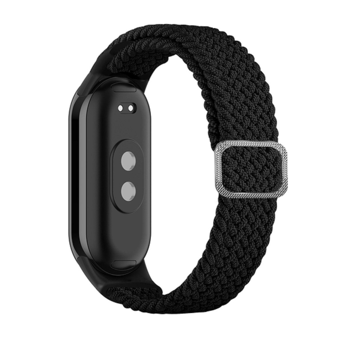 COFI 1453 Smartwatch-Armband Geflochtenes Stoffarmband mit Xiaomi 8 Band Mi Schwarz Armband kompatibel