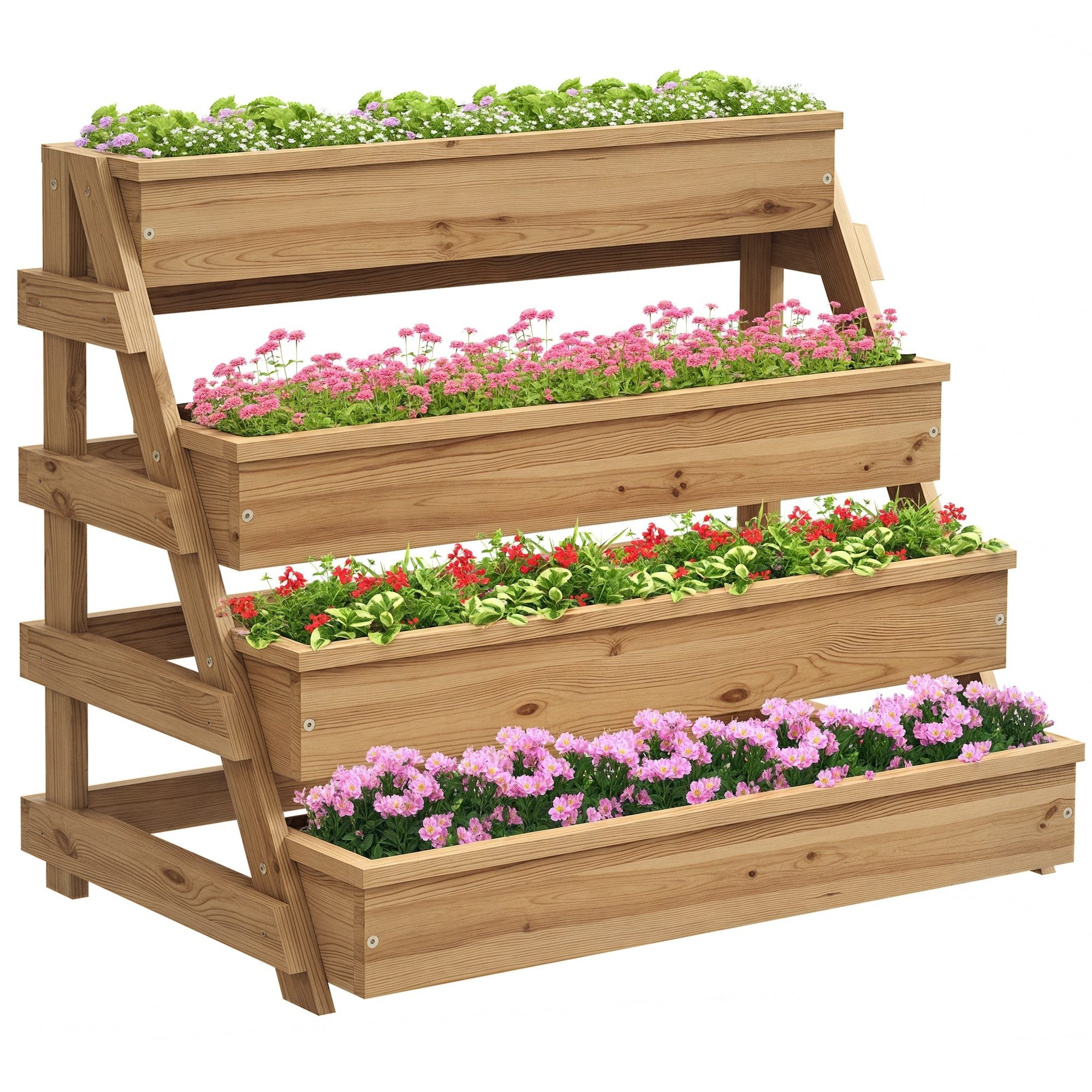 Hochbeet Hochbeet aus Holz, Pflanzkasten für Pflanzen und Gemüse