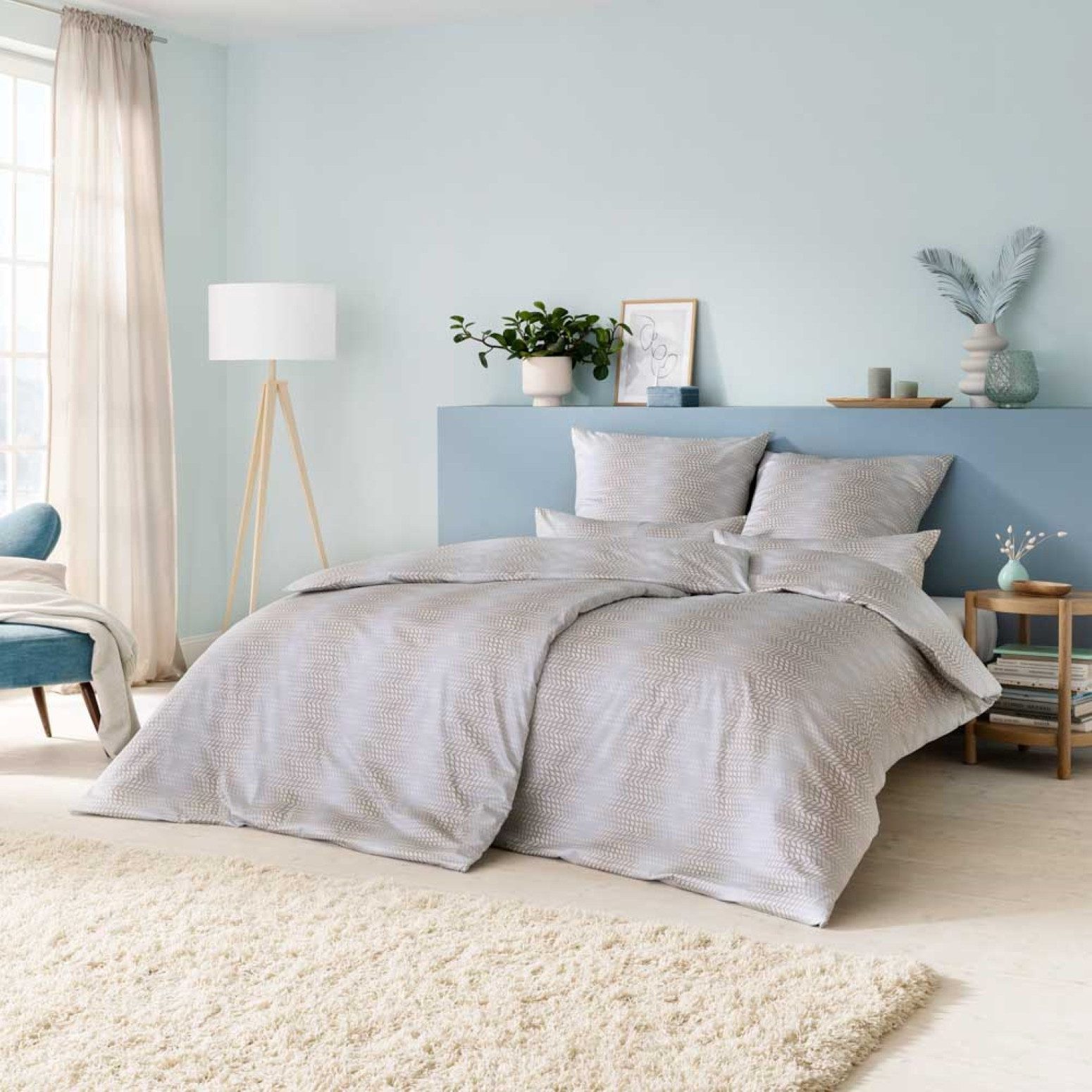 Estella Bettwäsche Estella Schweizer Premium Satin Bettwäsche 135x200 Ellie silber Schlan, Satin, 2 teilig