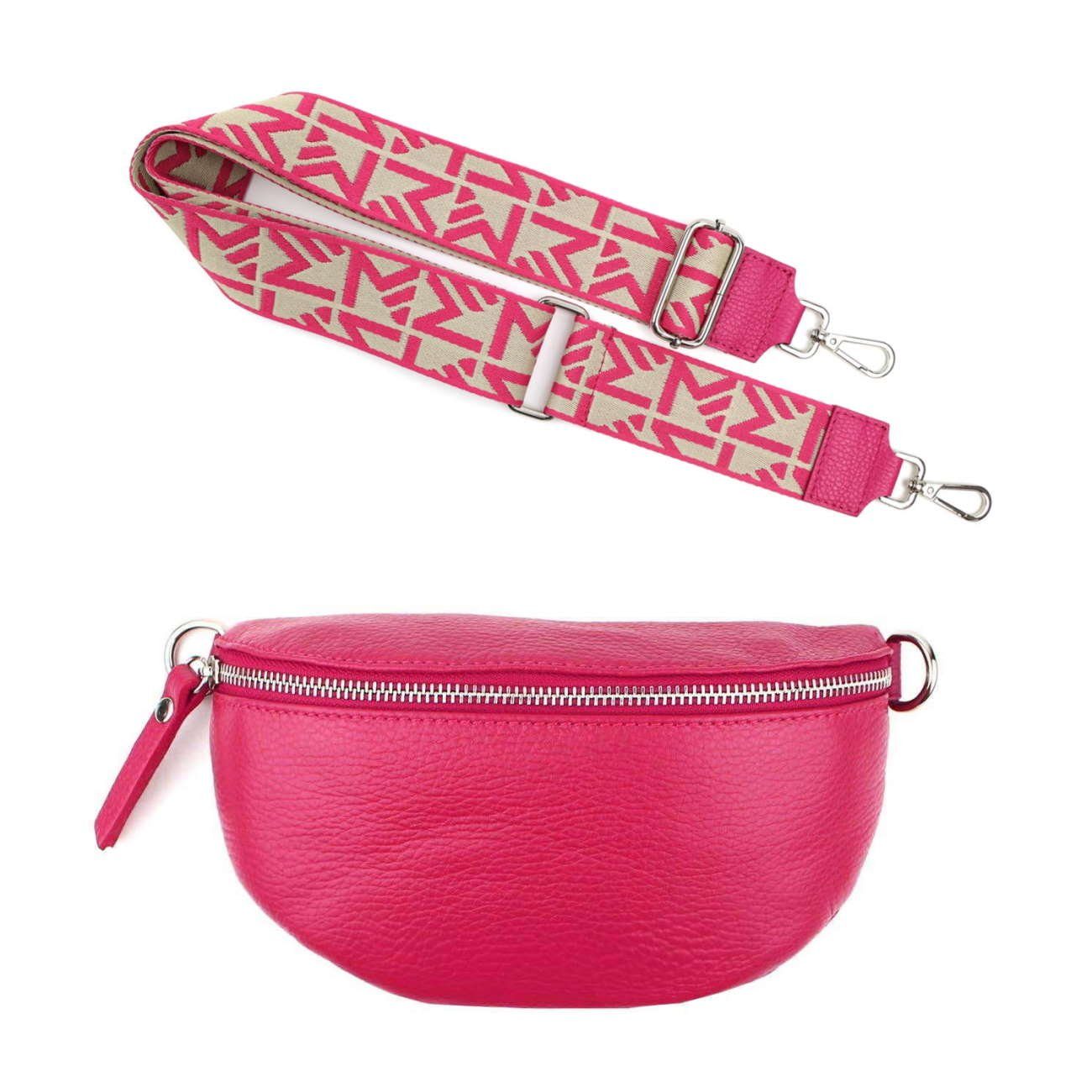 Bauchtasche Made in Italy Damen Leder Gürteltasche Hüfttasche Brusttasche Bodybag