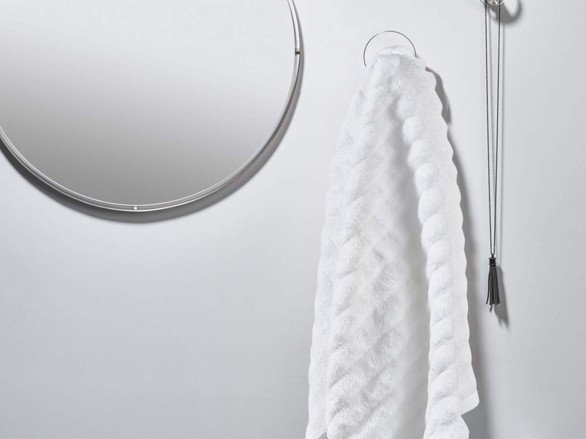 Zone Denmark Handtuch Inu, Baumwollstoff white weiche 50x100cm, Design, schlichtes skandinavisches (1-St), Oberfläche