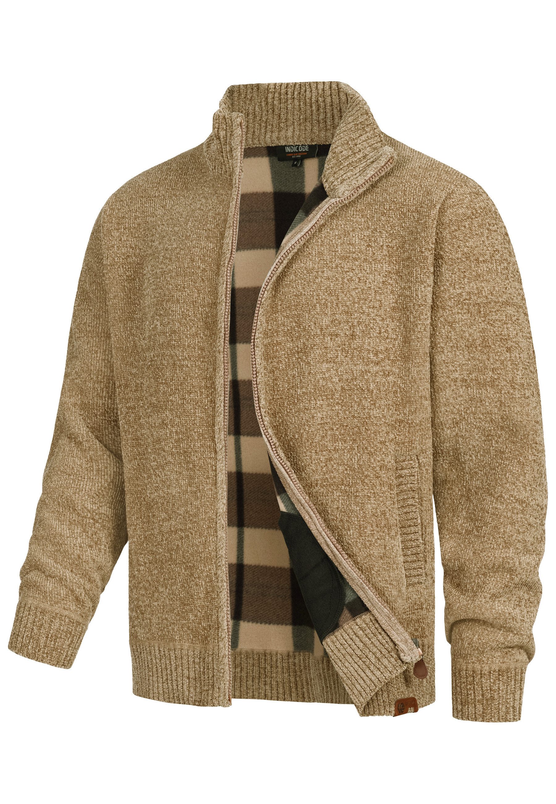 Indicode Strickjacke Herren INFilion Herrenstrickjacke Strickjacke mit hohe günstig online kaufen
