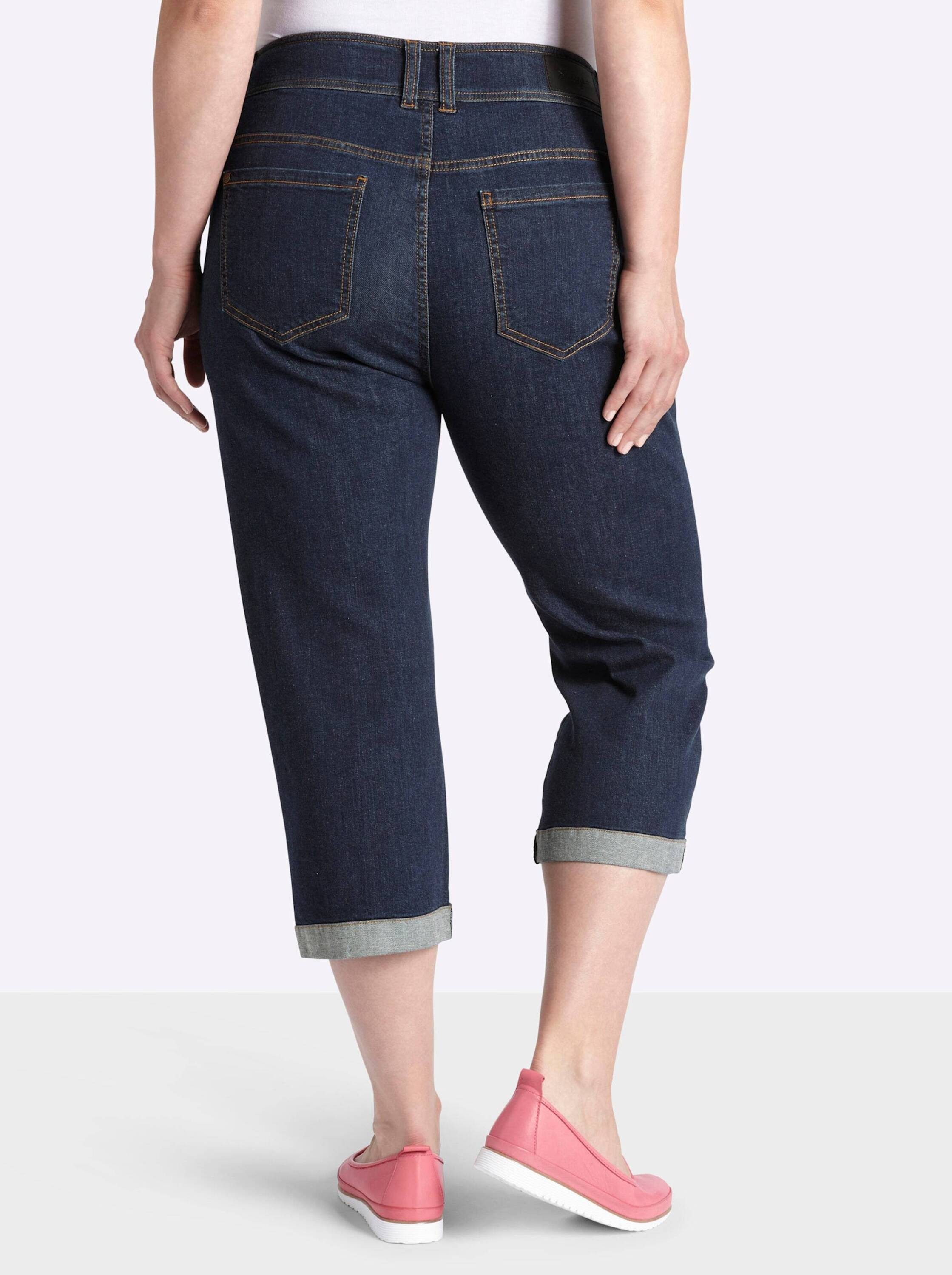Sheego Jeansshorts 3/4-Jeans erhöht