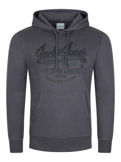 Jack & Jones Kapuzenpullover Herren Hoodie JJEADRIAN Regular Fit Longsleeve Sweatshirt mit Kängurutasche