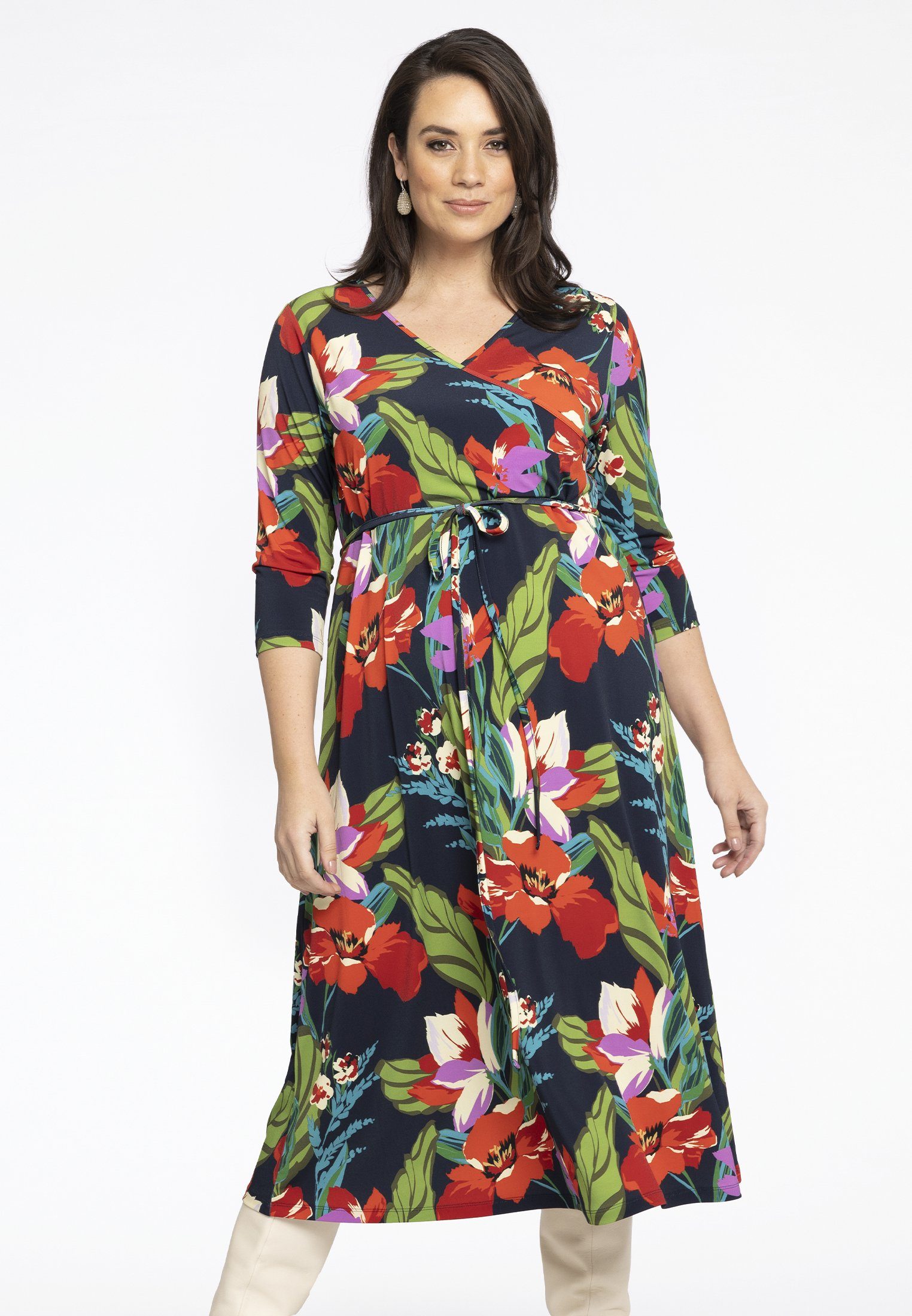 YOEK A-Linien-Kleid Damen Kleid Große Größen