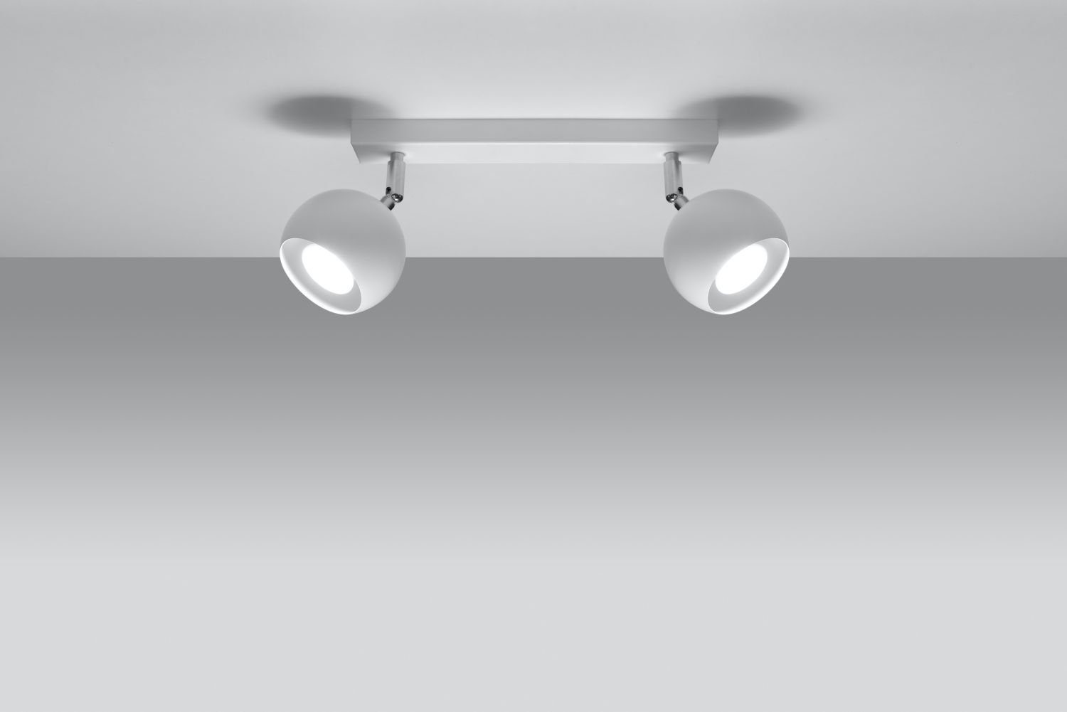 Licht-Erlebnisse Deckenstrahler FAVONIA, ohne Deckenlampe Weiß Retro Bad Leuchtmittel, L:30cm Büro Wohnzimmer vielseitig