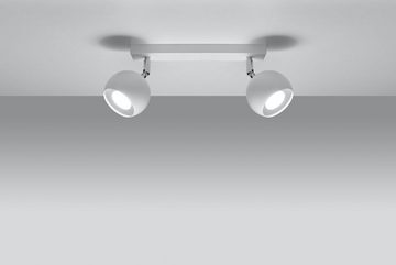 Licht-Erlebnisse Deckenstrahler FAVONIA, ohne Leuchtmittel, Deckenlampe Weiß L:30cm Retro vielseitig Wohnzimmer Büro Bad