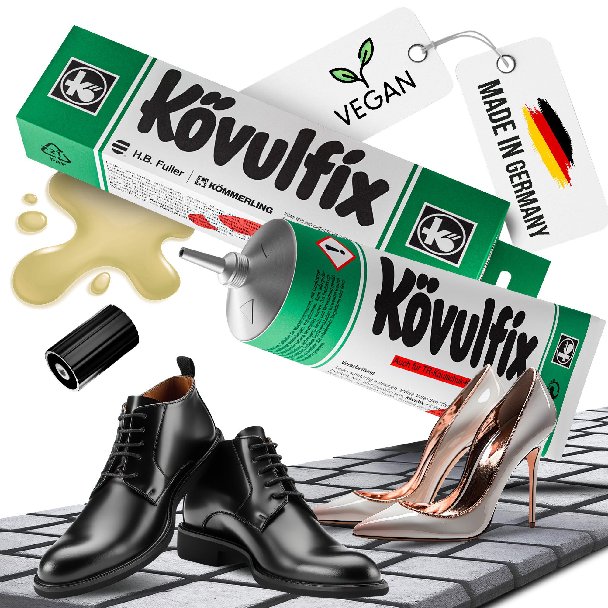 Langlauf Schuhbedarf Klebstoff Kövulfix 2x120g + Pinsel flach, Extra starke günstig online kaufen
