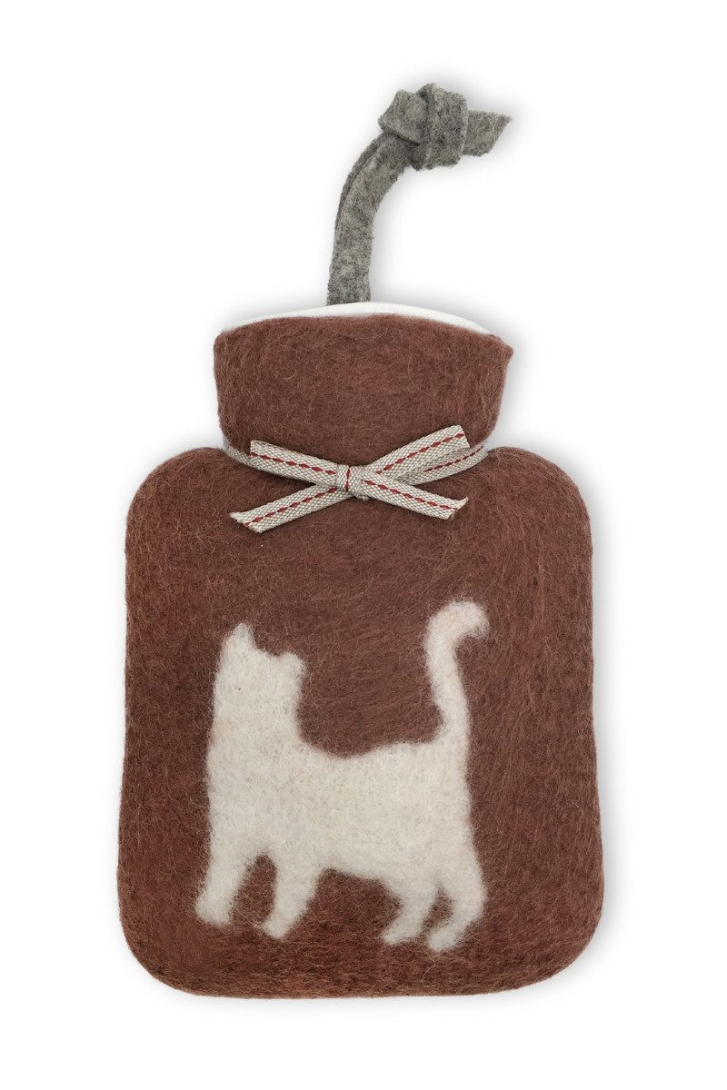 Dorothee Lehnen Wärmflasche Mini-Wärmflasche - KATZE - terracotta
