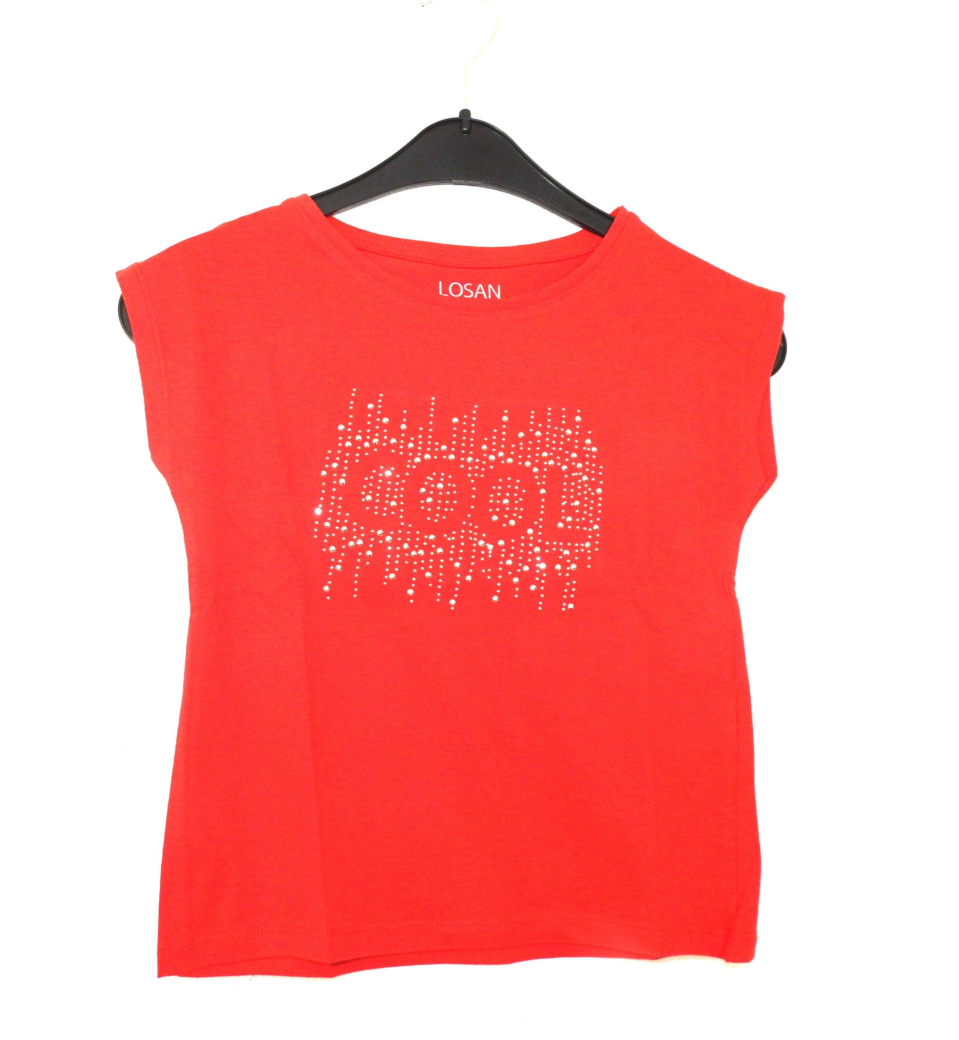 LOSAN Kurzarmshirt Rot