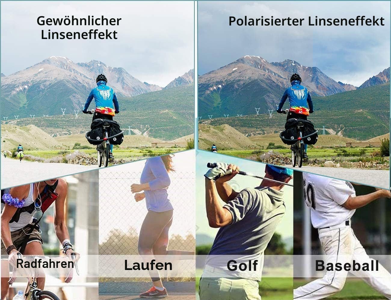ROCKBROS Fahrradbrille Fahrradbrille mit 5 Wechselgläsern – Bild 4 von 5
