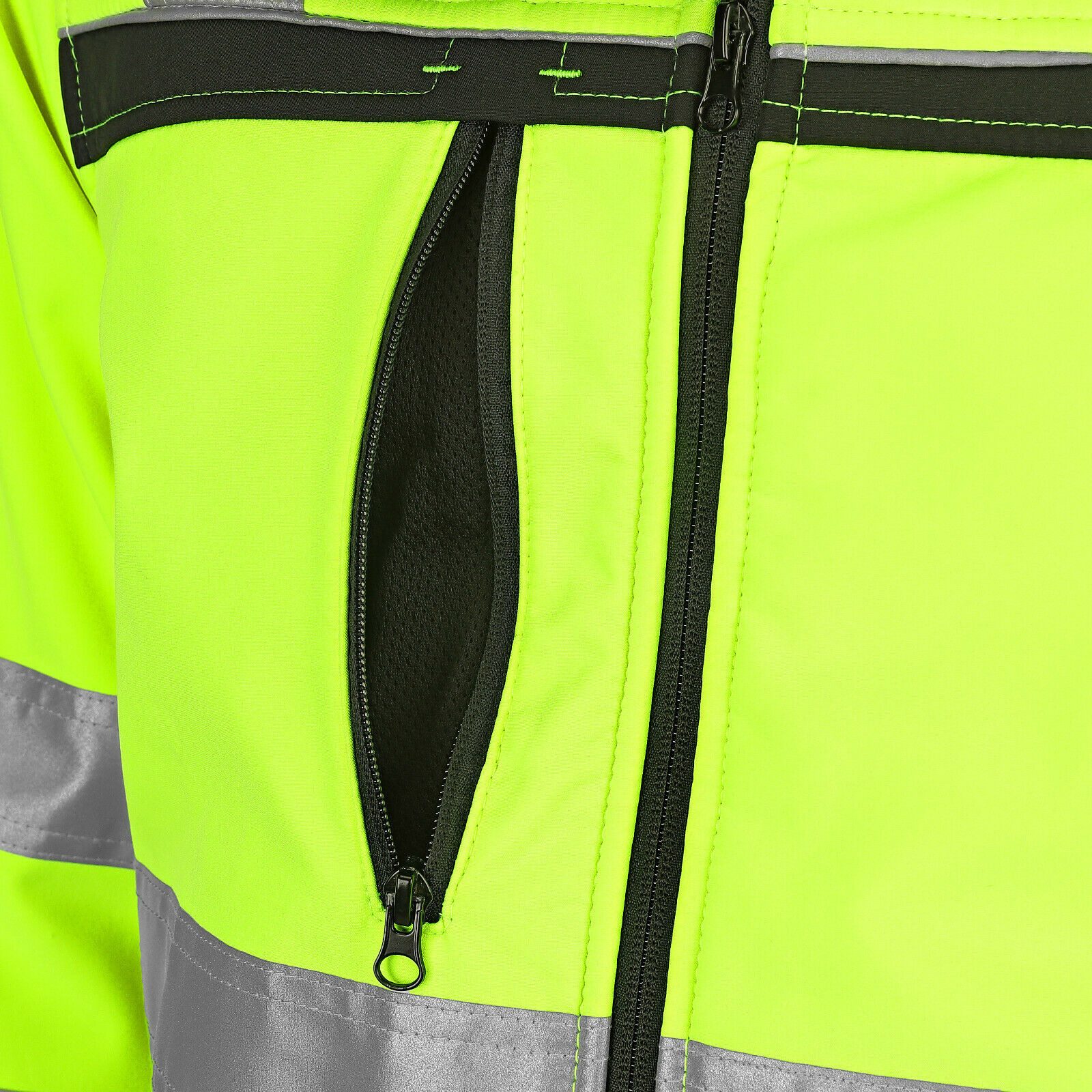 TMG International Softshelljacke Warnschutzjacke Arbeitsjacke Nightreflex
