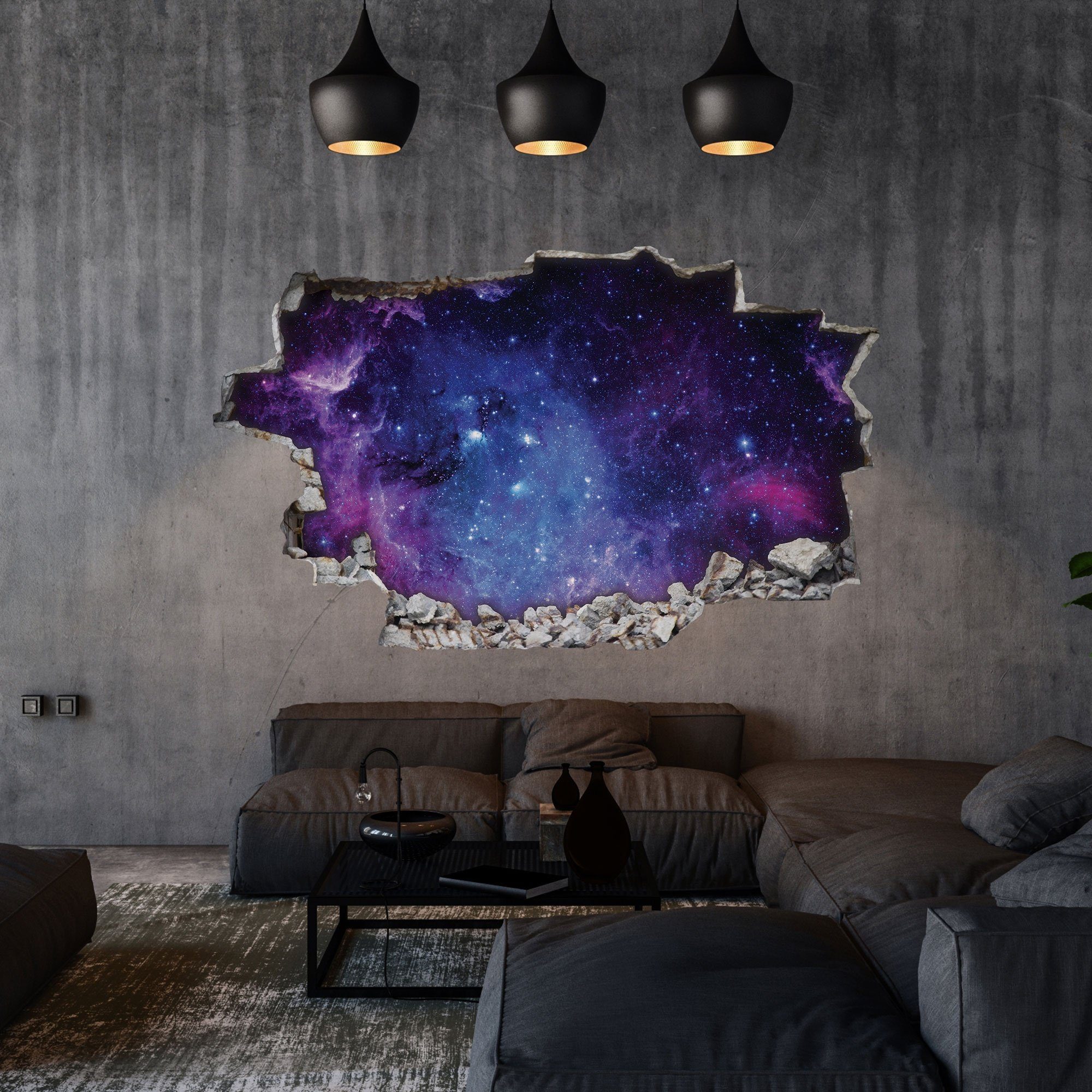 GRAVURZEILE Wandtattoo im Weltraum & Astronaut günstig online kaufen