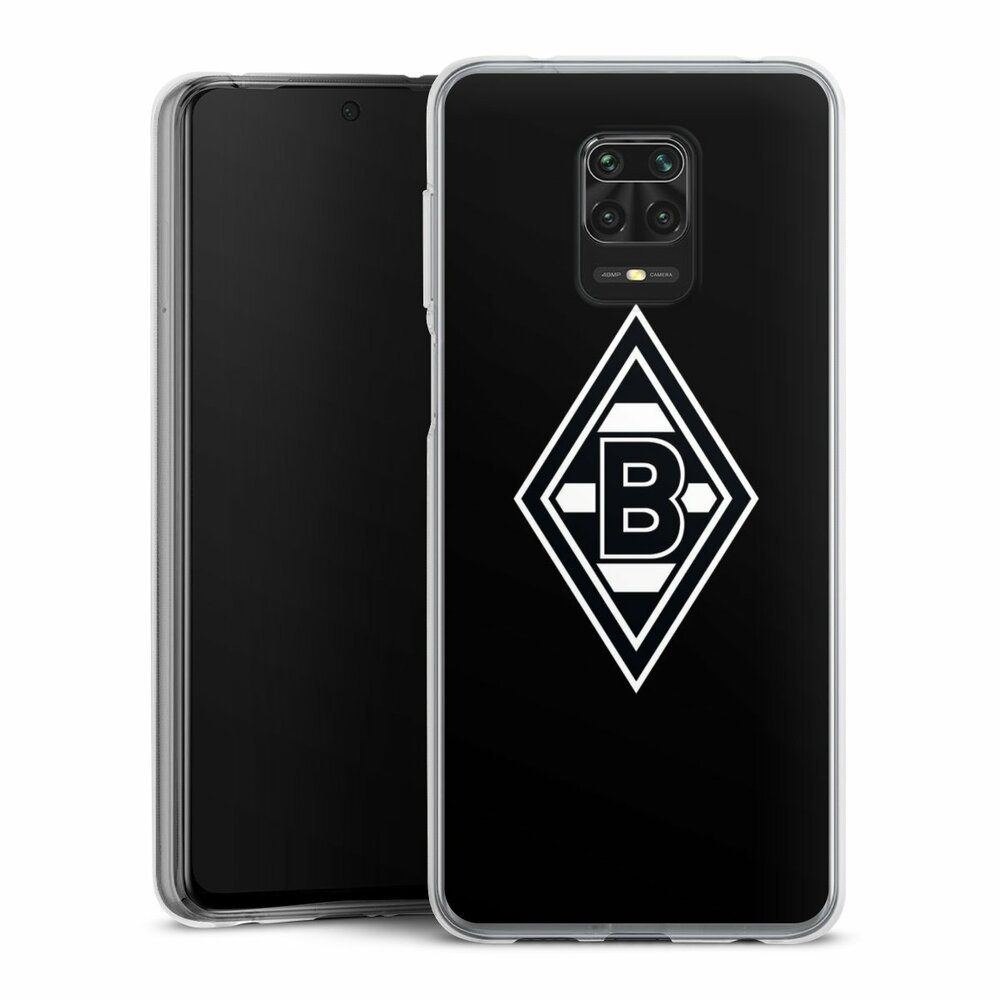 DeinDesign Handyhülle Wappen Borussia Mönchengladbach Gladbach Borussia Raute Schwarz, Xiaomi Redmi Note 9 Pro Silikon Hülle Bumper Case Handy Schutzhülle