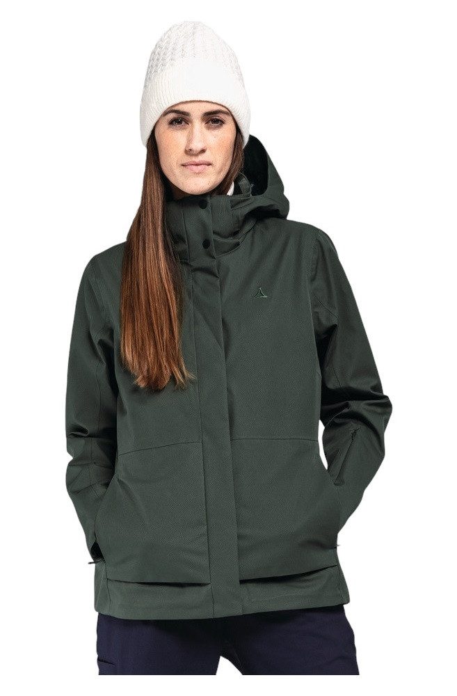 Schöffel Winterjacke ZipIn Toledo (wasserdicht, winddicht, atmungsaktiv) dunkelgrün Damen