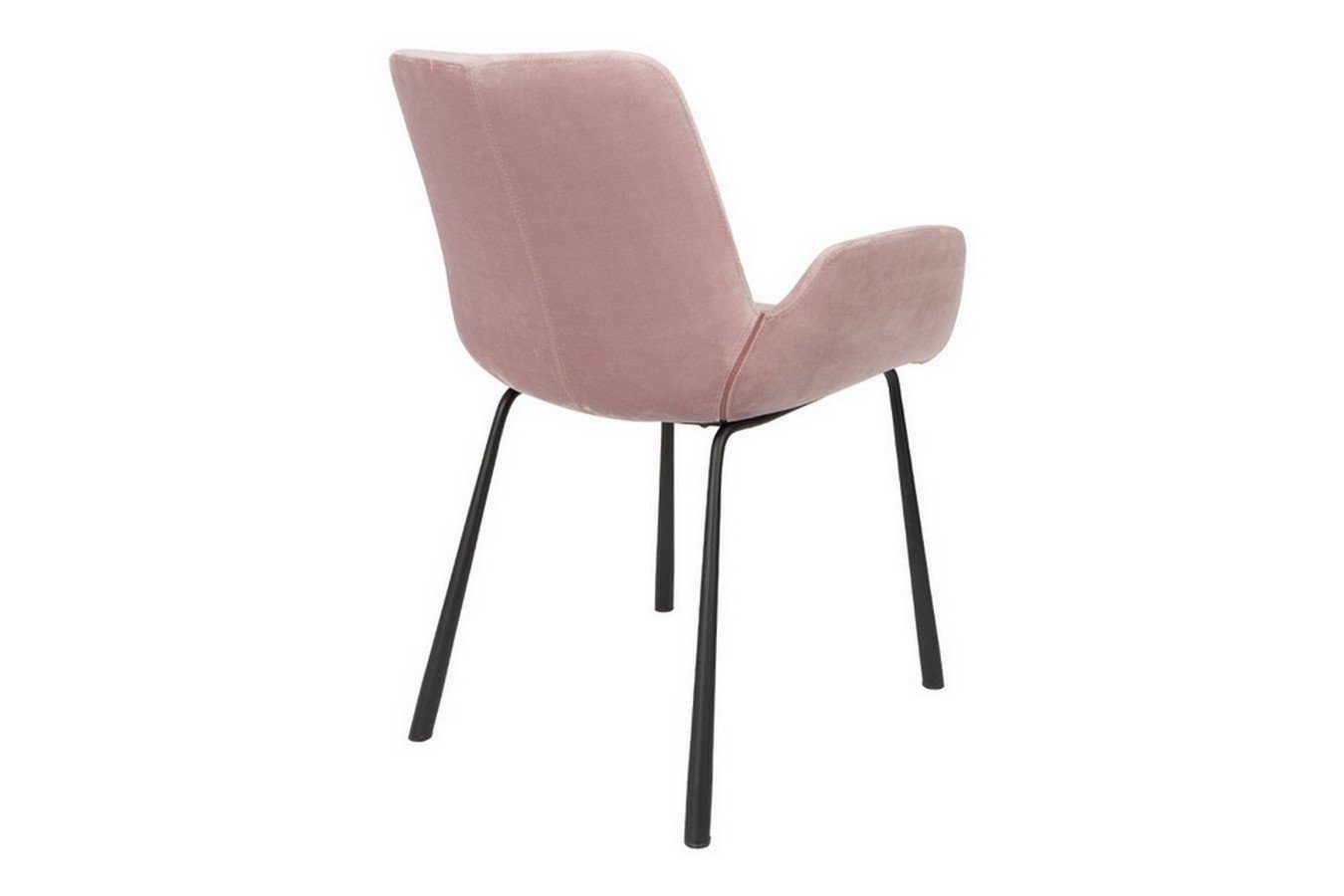 Zuiver Samt Stuhl grau rosa Armlehnstuhl Brit