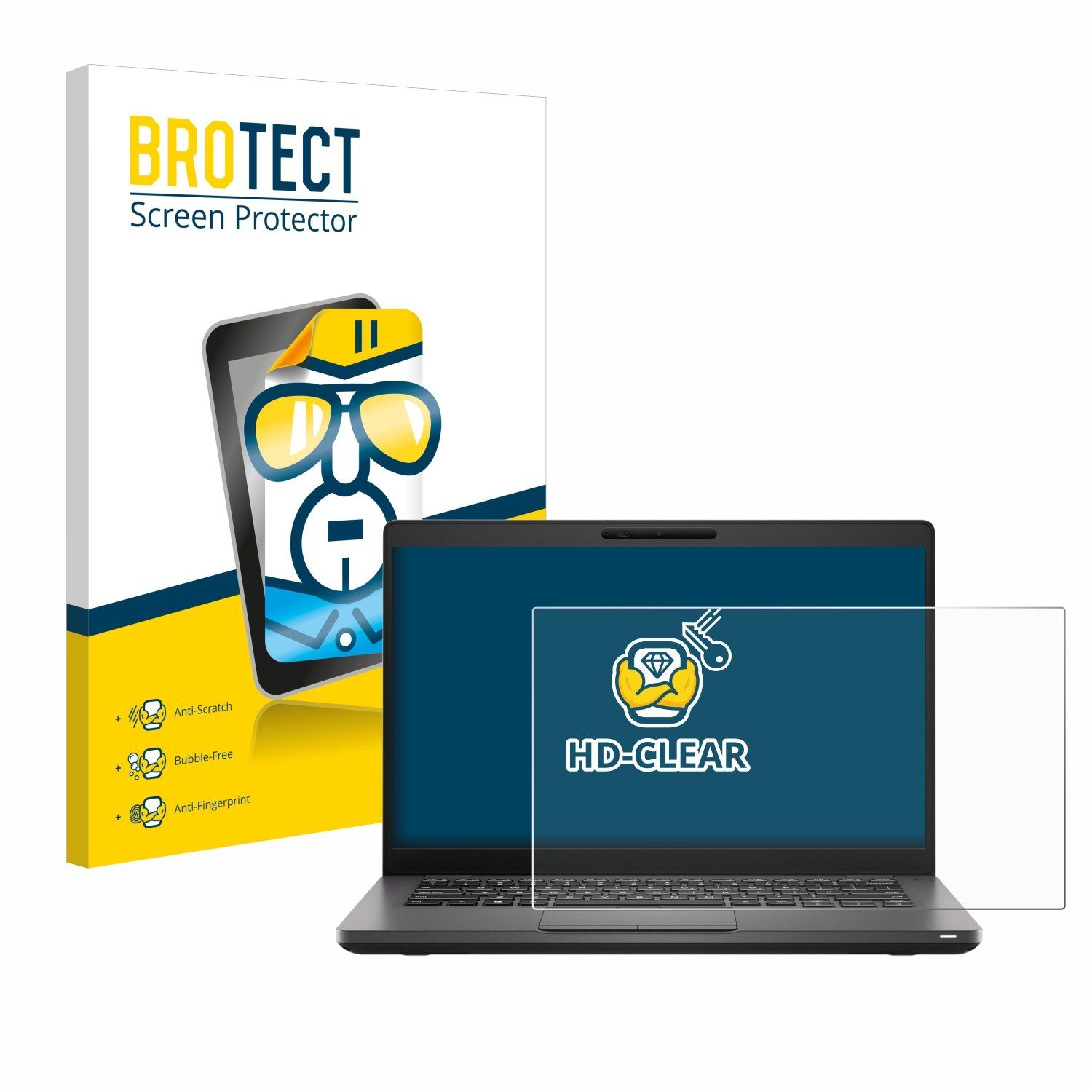 BROTECT Displayschutzfolie Schutzfolie für Dell Latitude 5400, Displayschutz Schutz Folie Klar Transparent