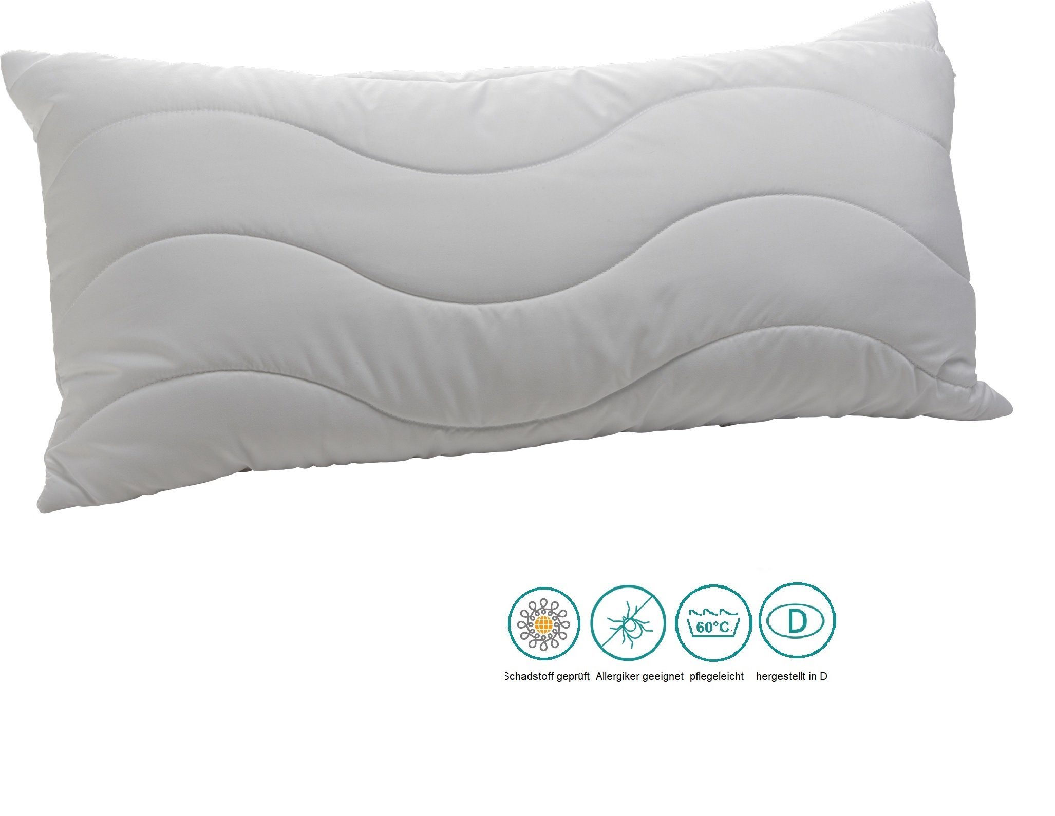Betten Traumland Kopfkissen Hotel Kopfkissen waschbar hohe Rückstellkraft Loft 10 Qualität, Füllung: Polyester, Seitenschläfer, Rückenschläfer, mit wenig Füllung auch Bauchschläfer
