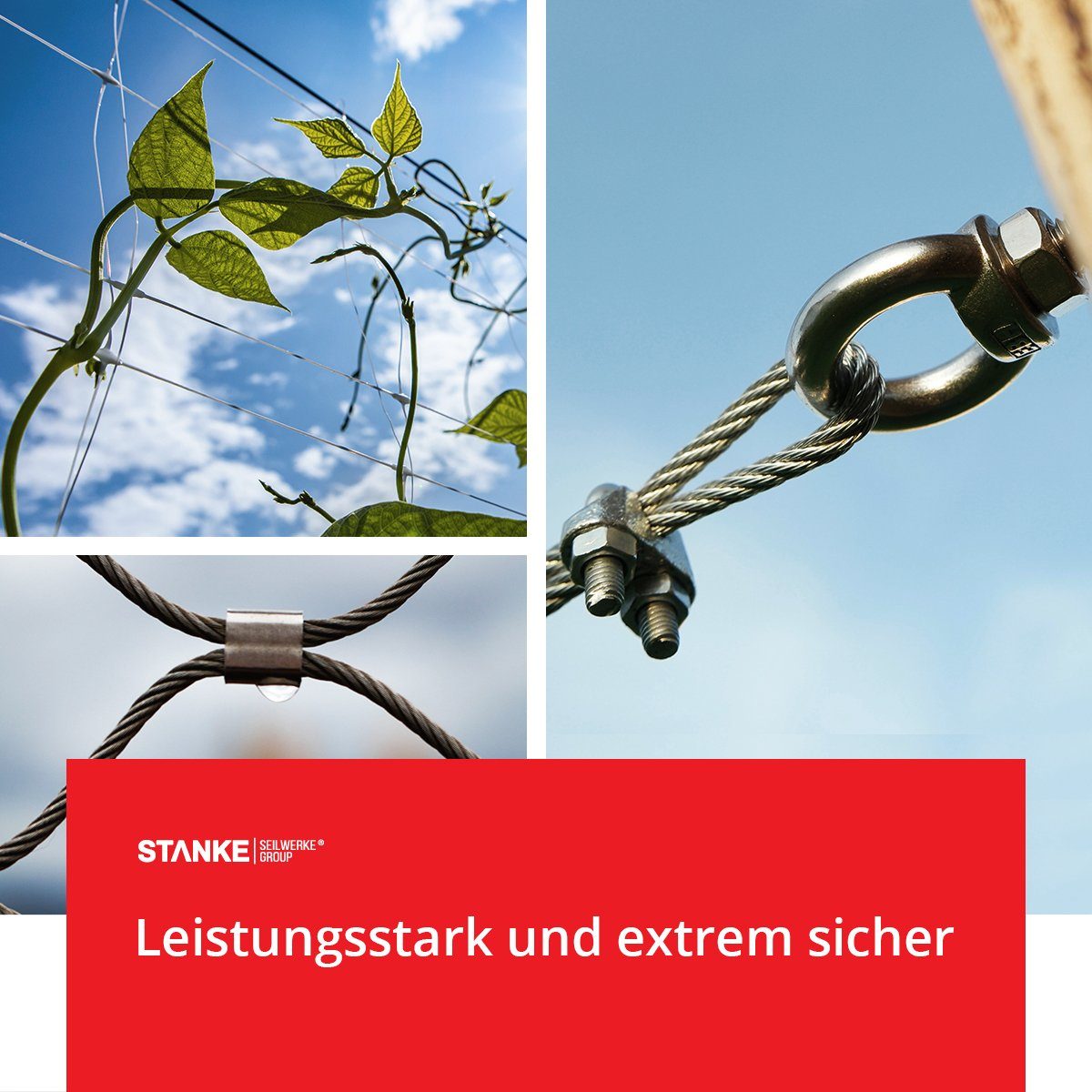 STANKE Drahtseilklemme Bügelformklemme verzinkt, (25St), Seilklemme für Drahtseil – Bild 4 von 5
