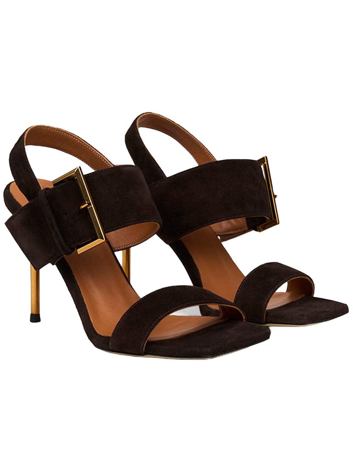 Desa DESA Damen-Abendsandalen aus Wildleder mit Schnallendetail Sandale