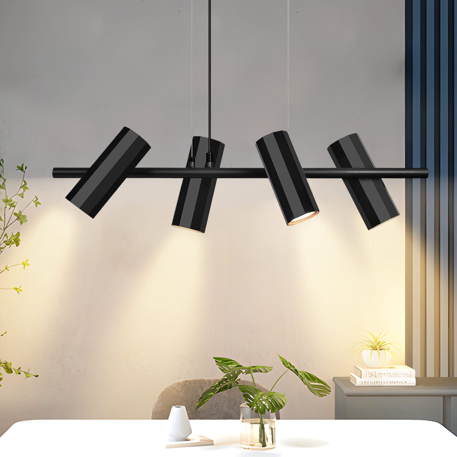 Nettlife Pendelleuchte Esszimmer Schwarz Hängeleuchte 1/3/4 günstig online kaufen