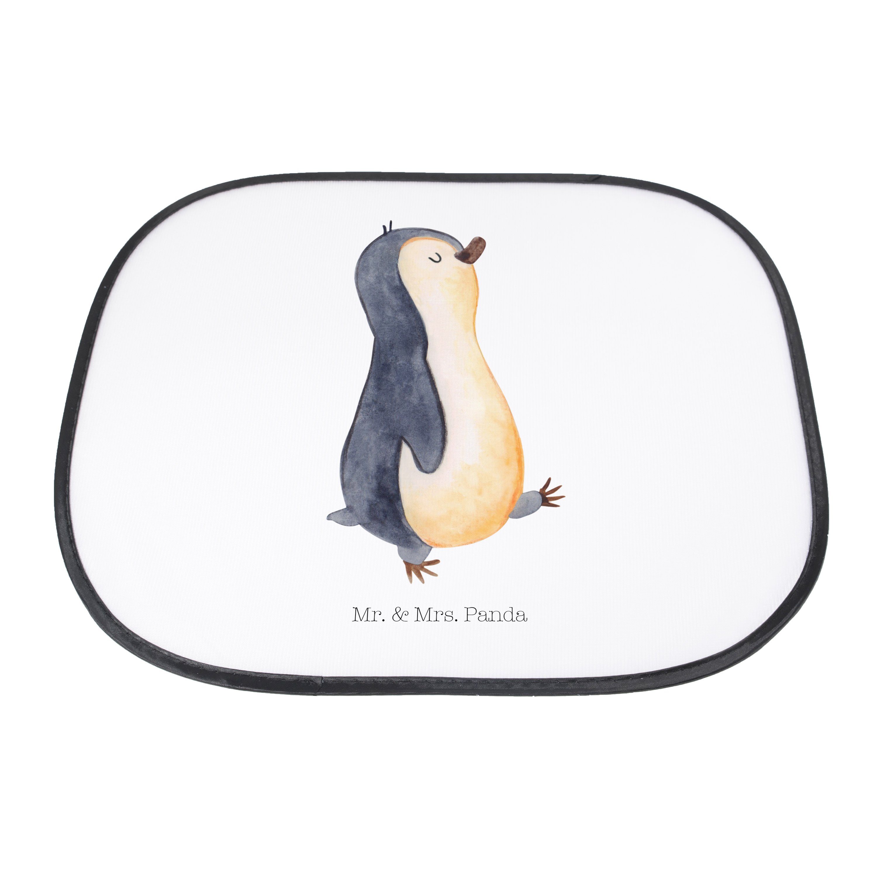 Sonnenschutz Pinguin marschierend - Panda, Seidenmatt Sonne, spaziere, Geschenk, Weiß Mrs. Sonnenblende, Mr. & 