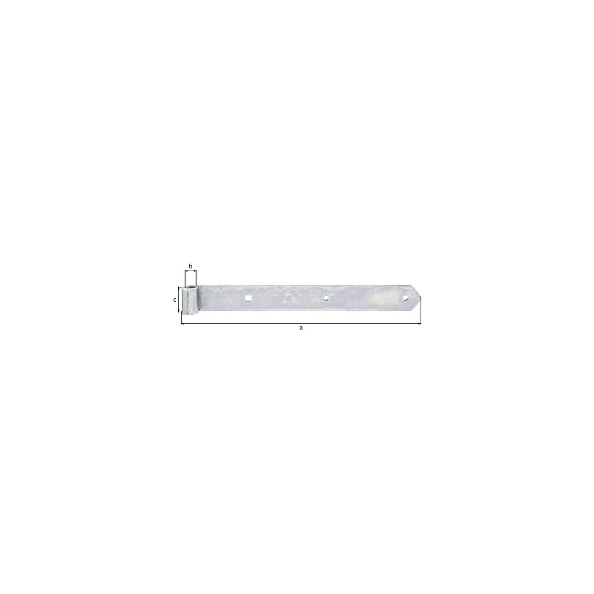 Alberts Tauchpumpe Ladenband L.400x16x45mm S.5mm STA galv.verz.d.pass.D.16mm rd GAH