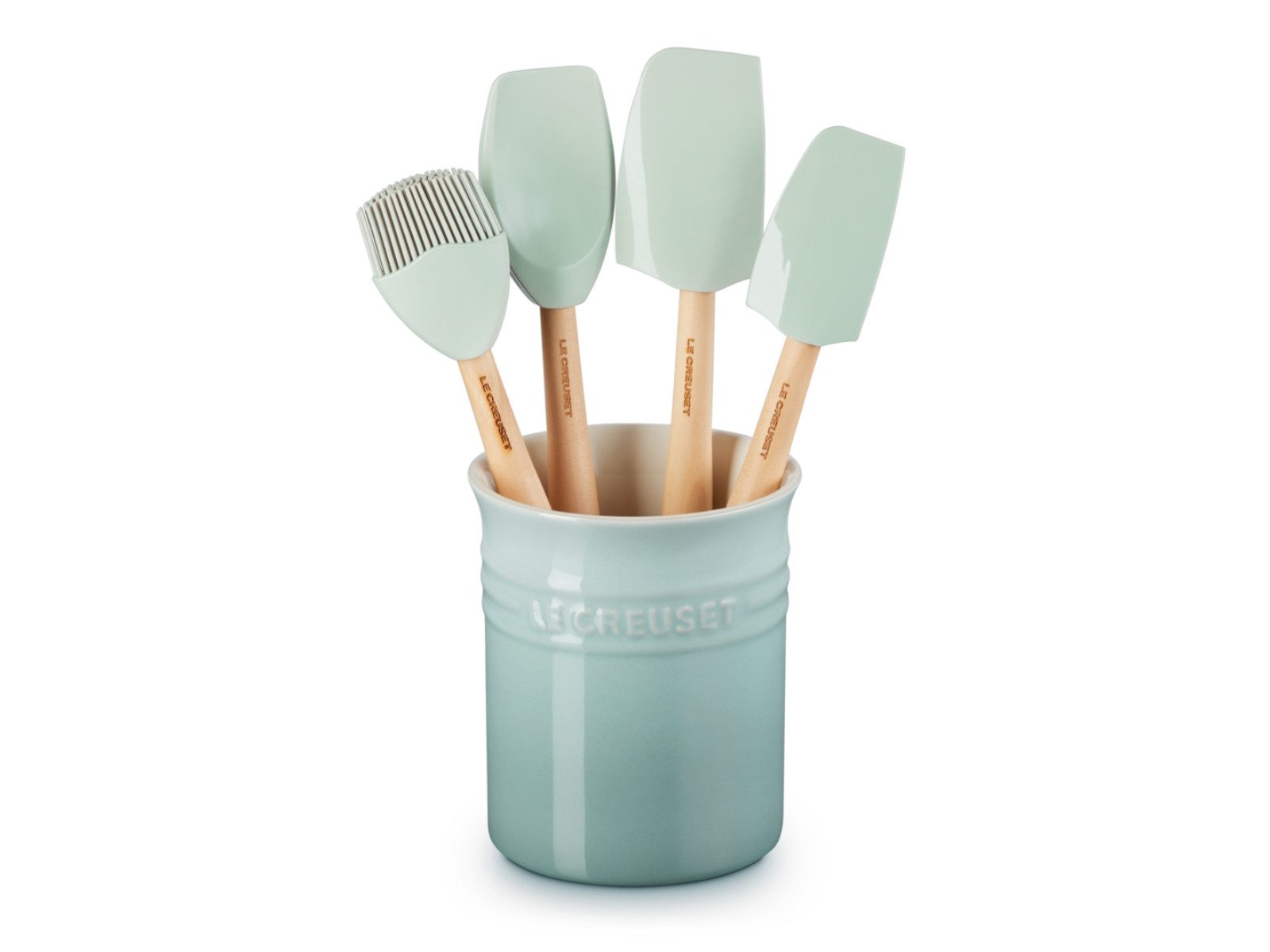 LE CREUSET Küchenspachtel Craft Kochkelle sea salt Set 5tlg