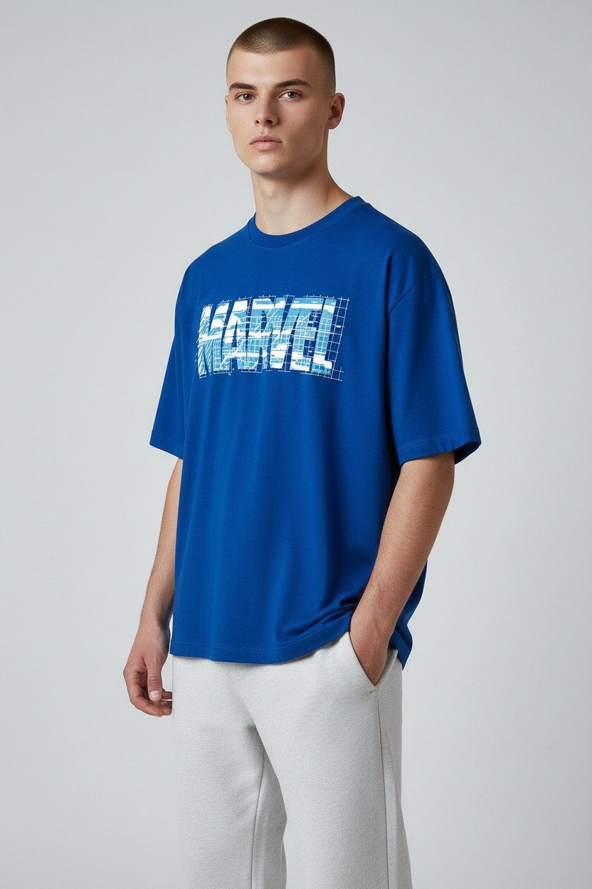 MARVEL T-Shirt Oversized Jersey Kurzarmshirt aus Baumwolle Gr. S - XXL