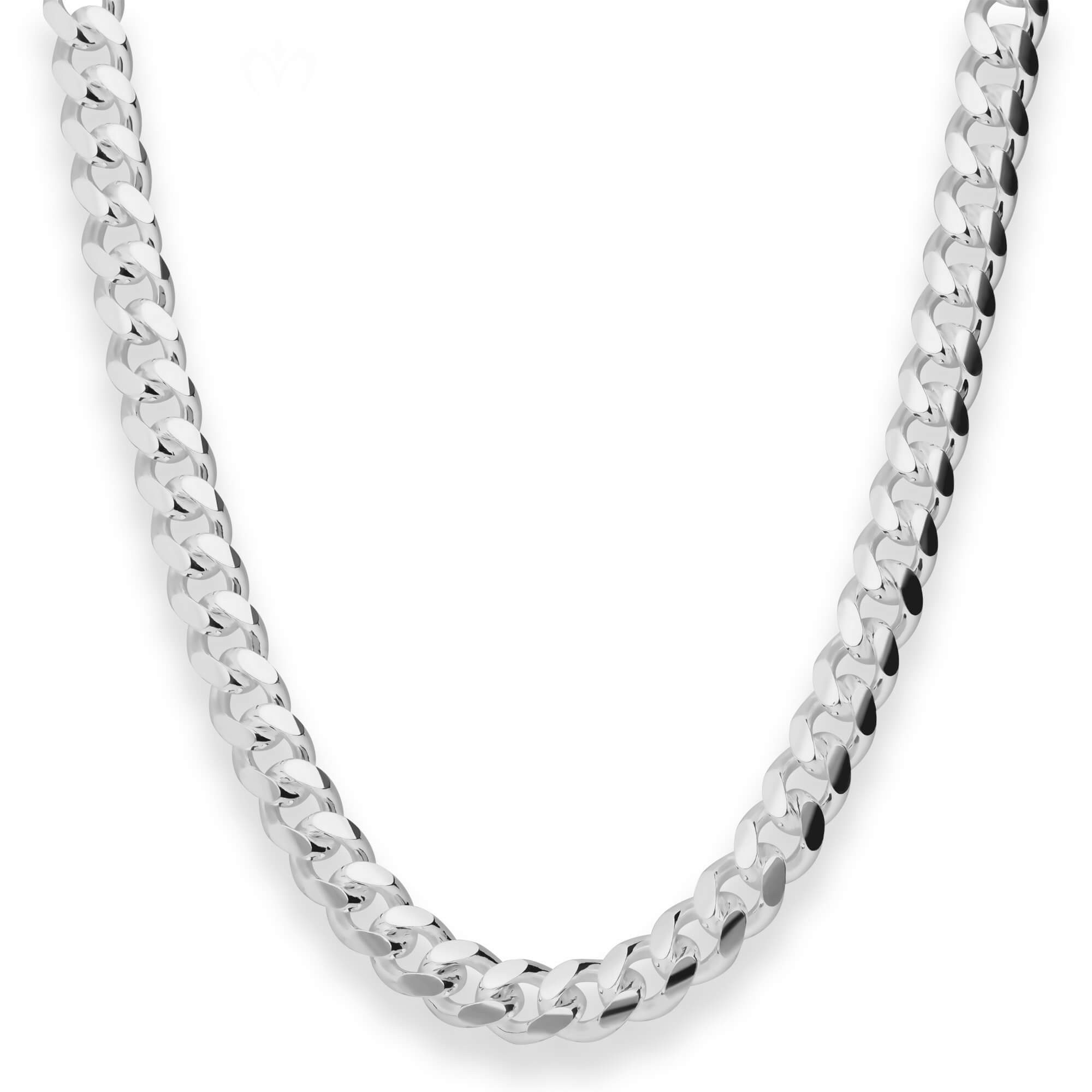 Schmuck Krone Panzerkette 8,2mm Panzerkette oval aus 925 Silber 60cm, Silber 925