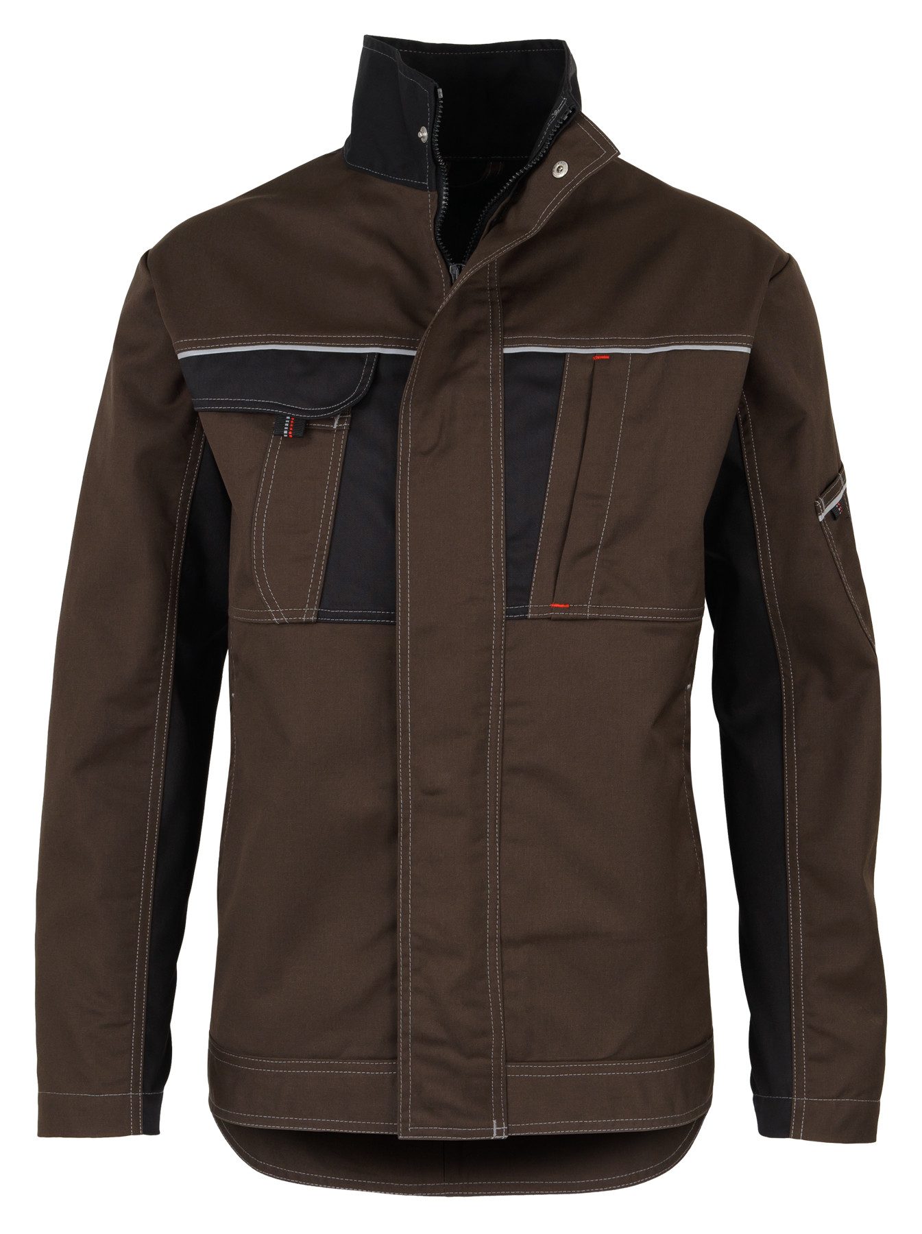 BEB Arbeitsjacke beb HANDWERK Herren Bundjacke INFLAME Polyestermix Braun/Schwarz