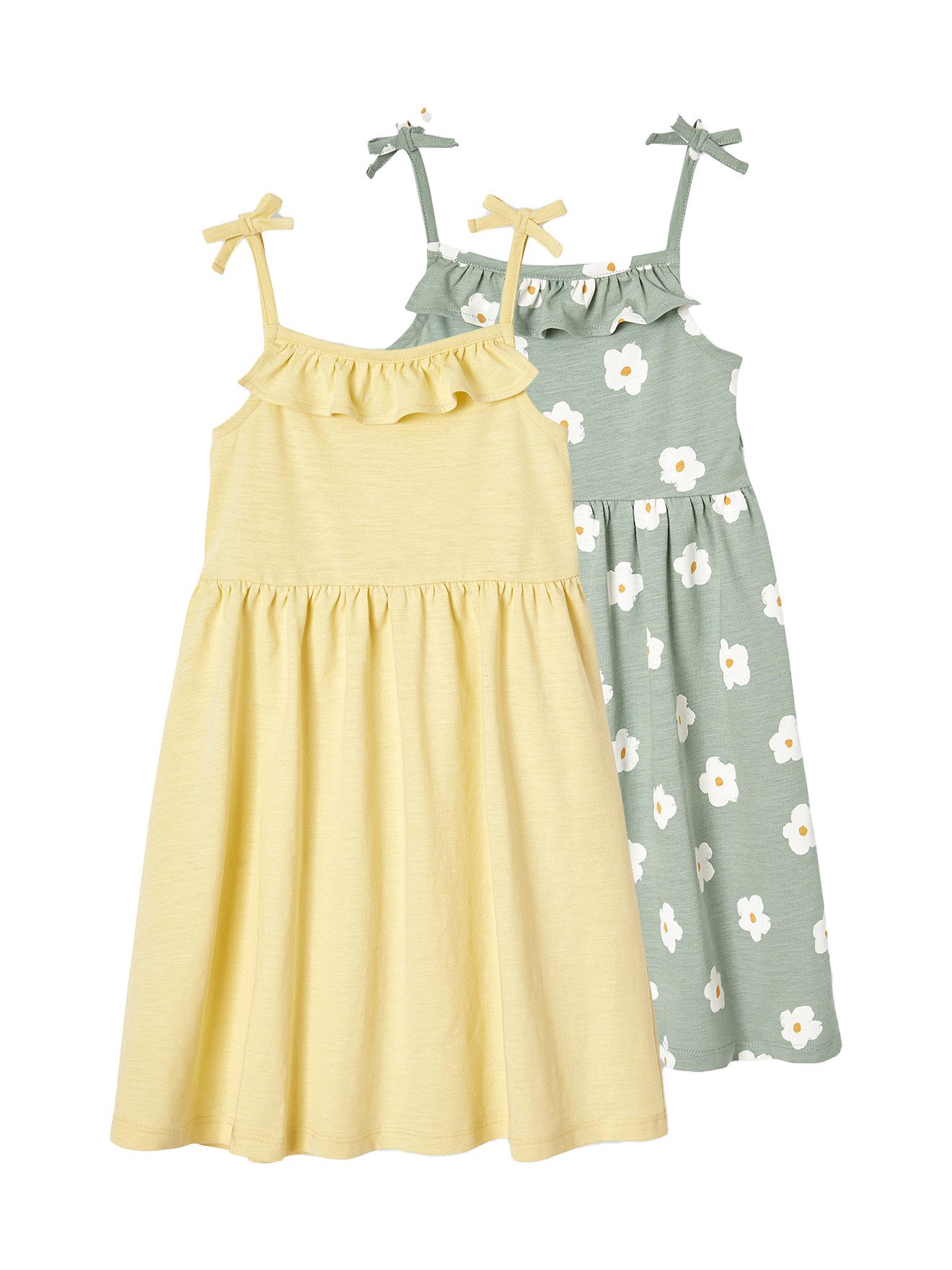 vertbaudet Minikleid Mädchen Trägerkleider BASIC 2er-Pack